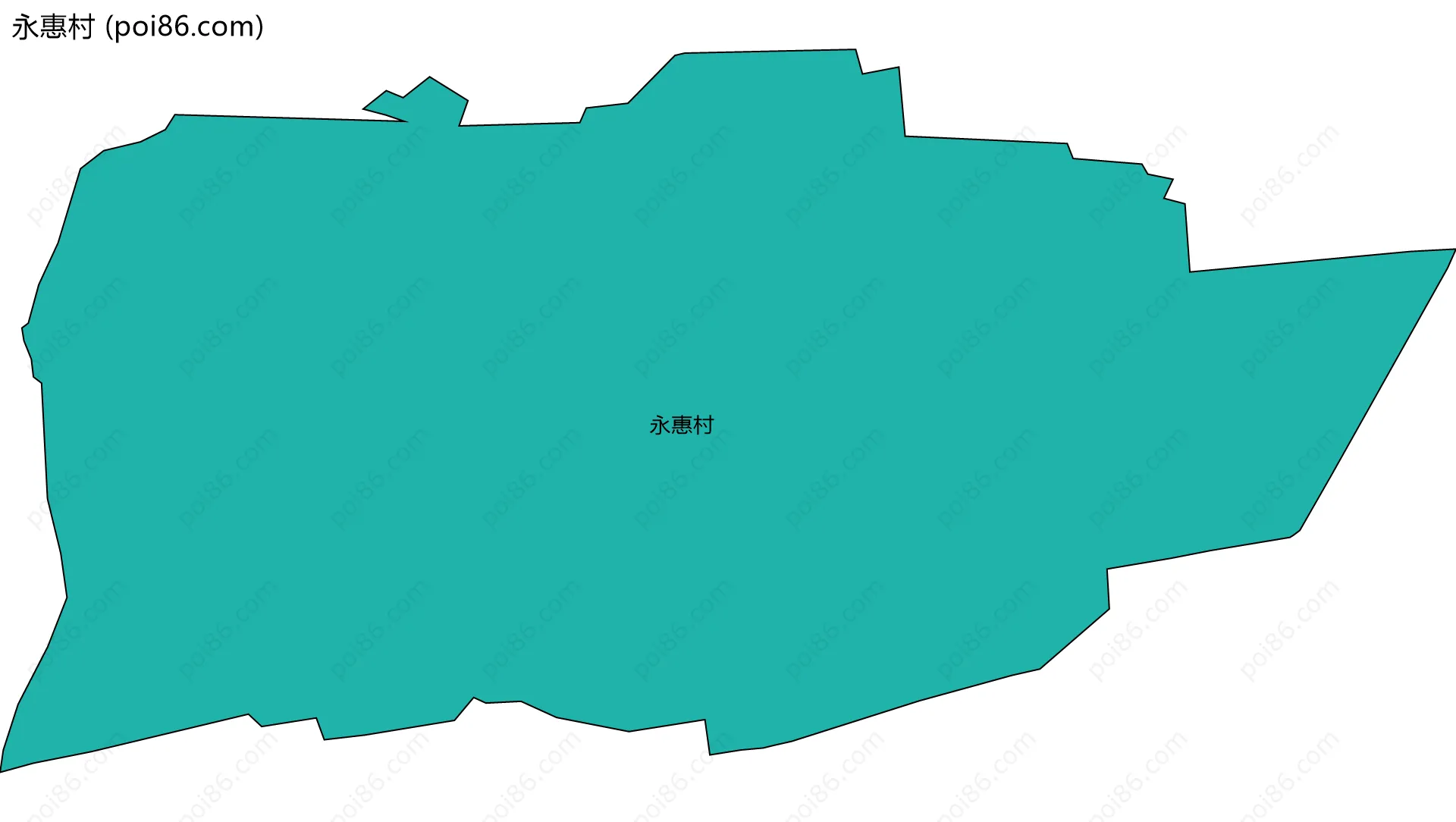 永惠村边界地图