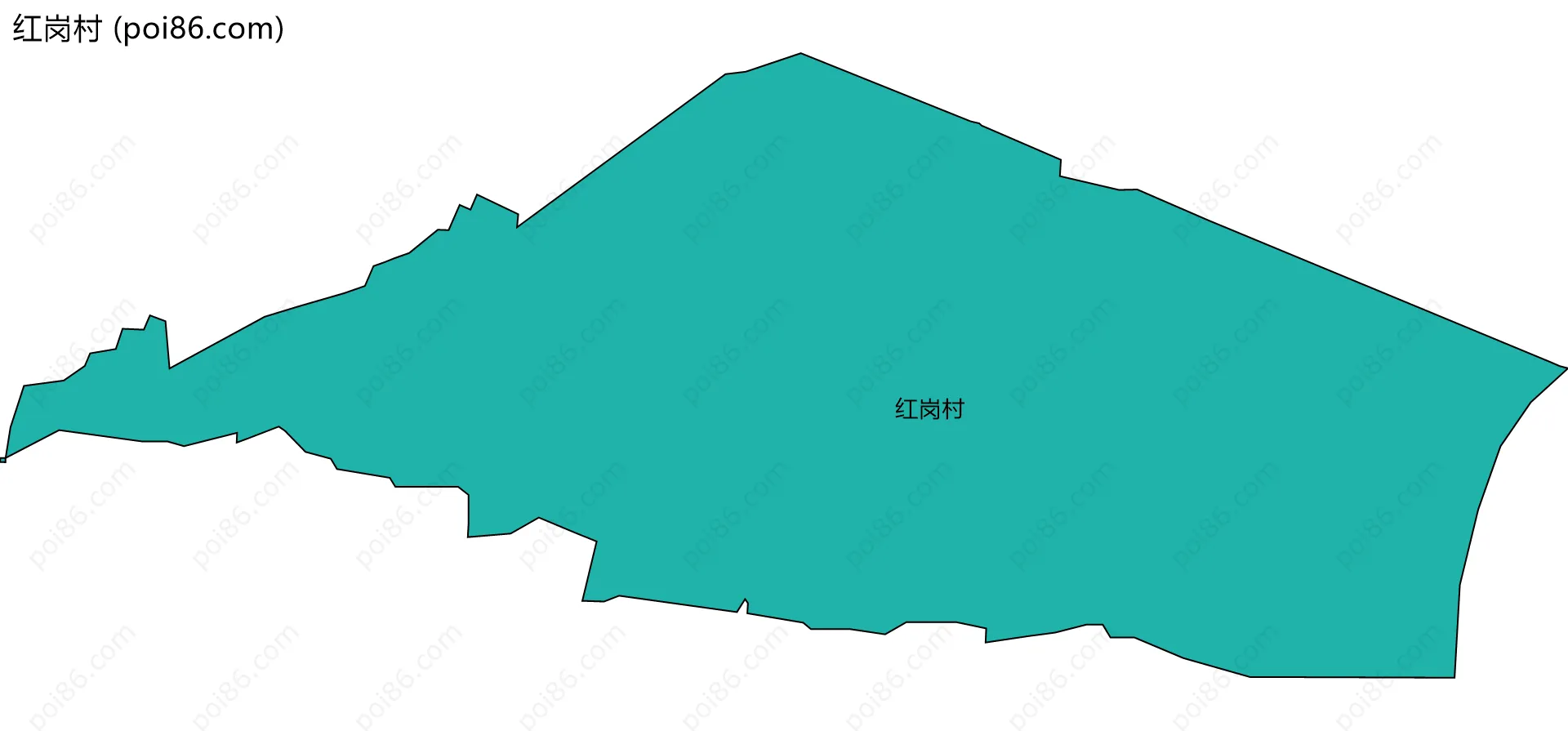 红岗村边界地图