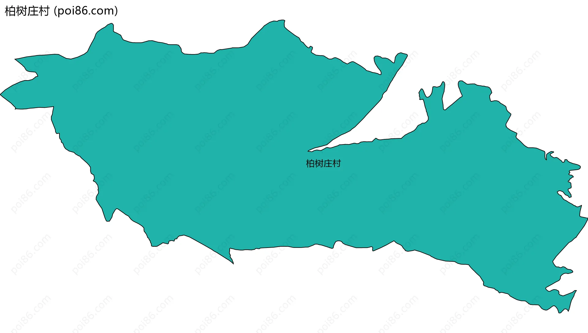柏树庄村边界地图
