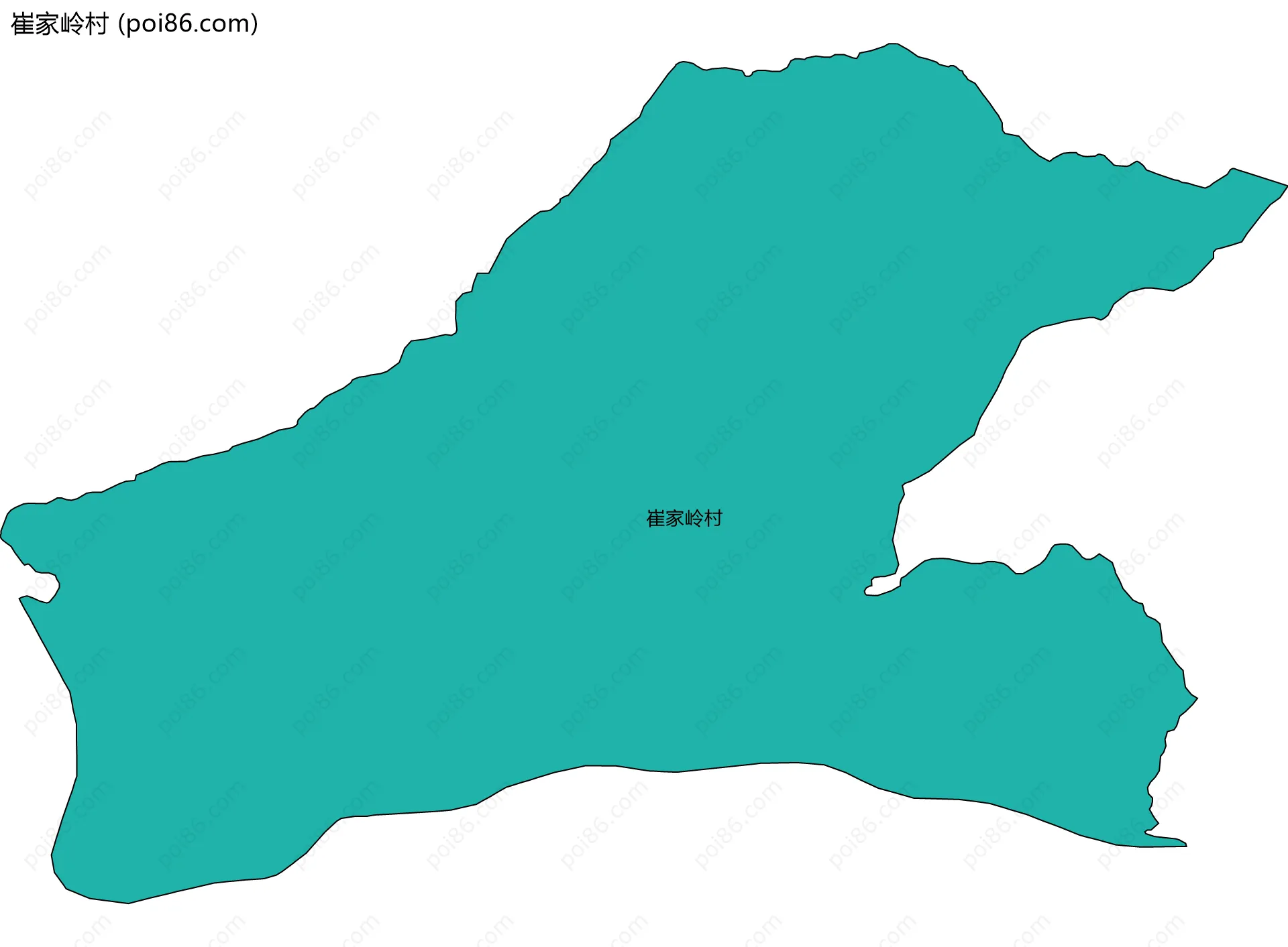 崔家岭村边界地图