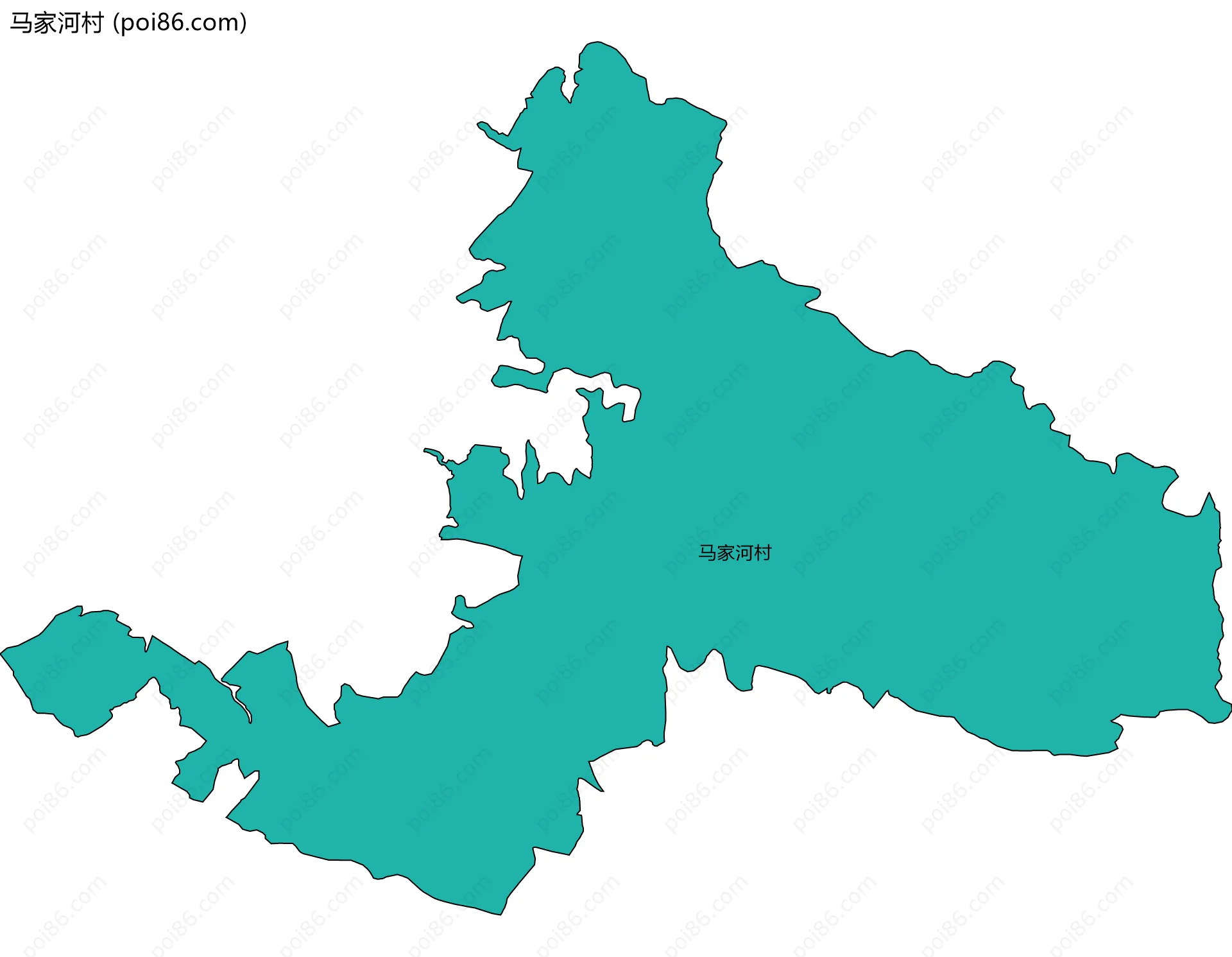 马家河村边界地图