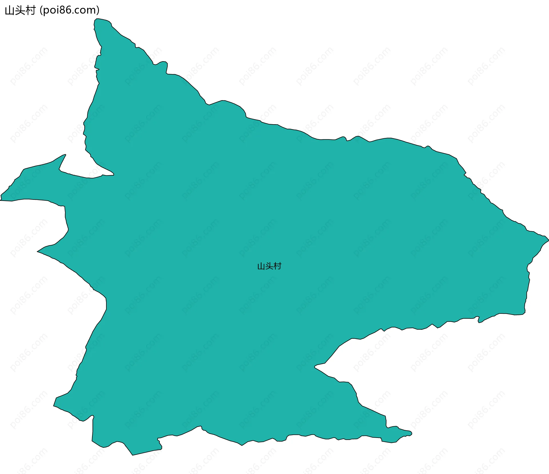 山头村边界地图