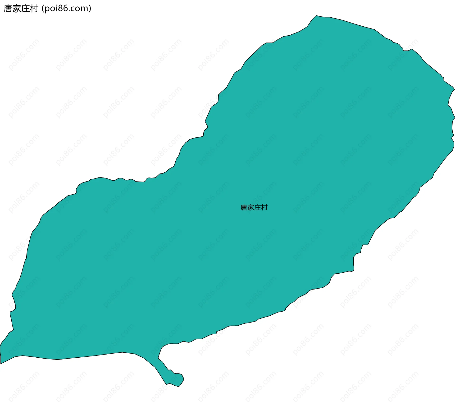 唐家庄村边界地图
