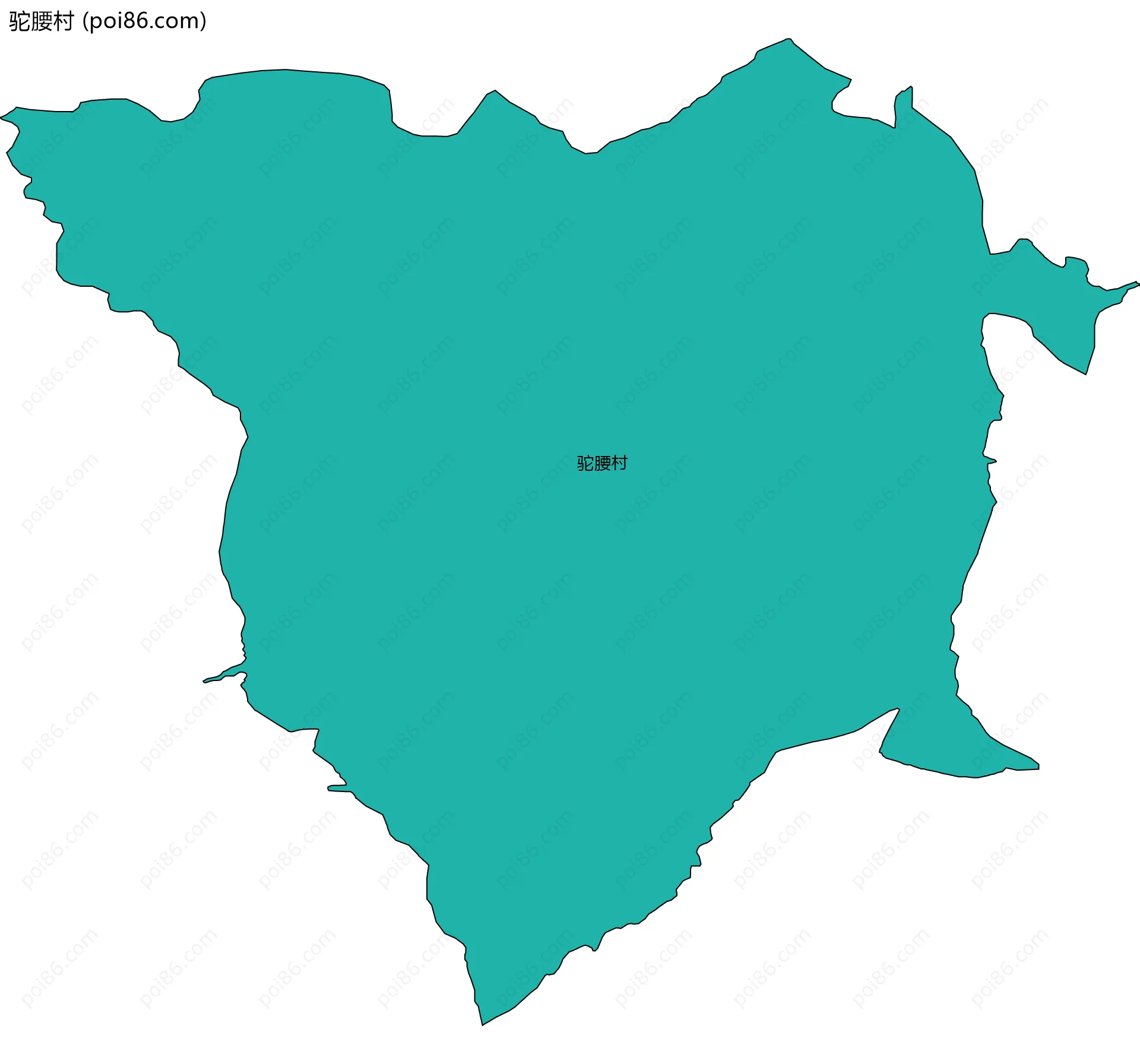 驼腰村边界地图