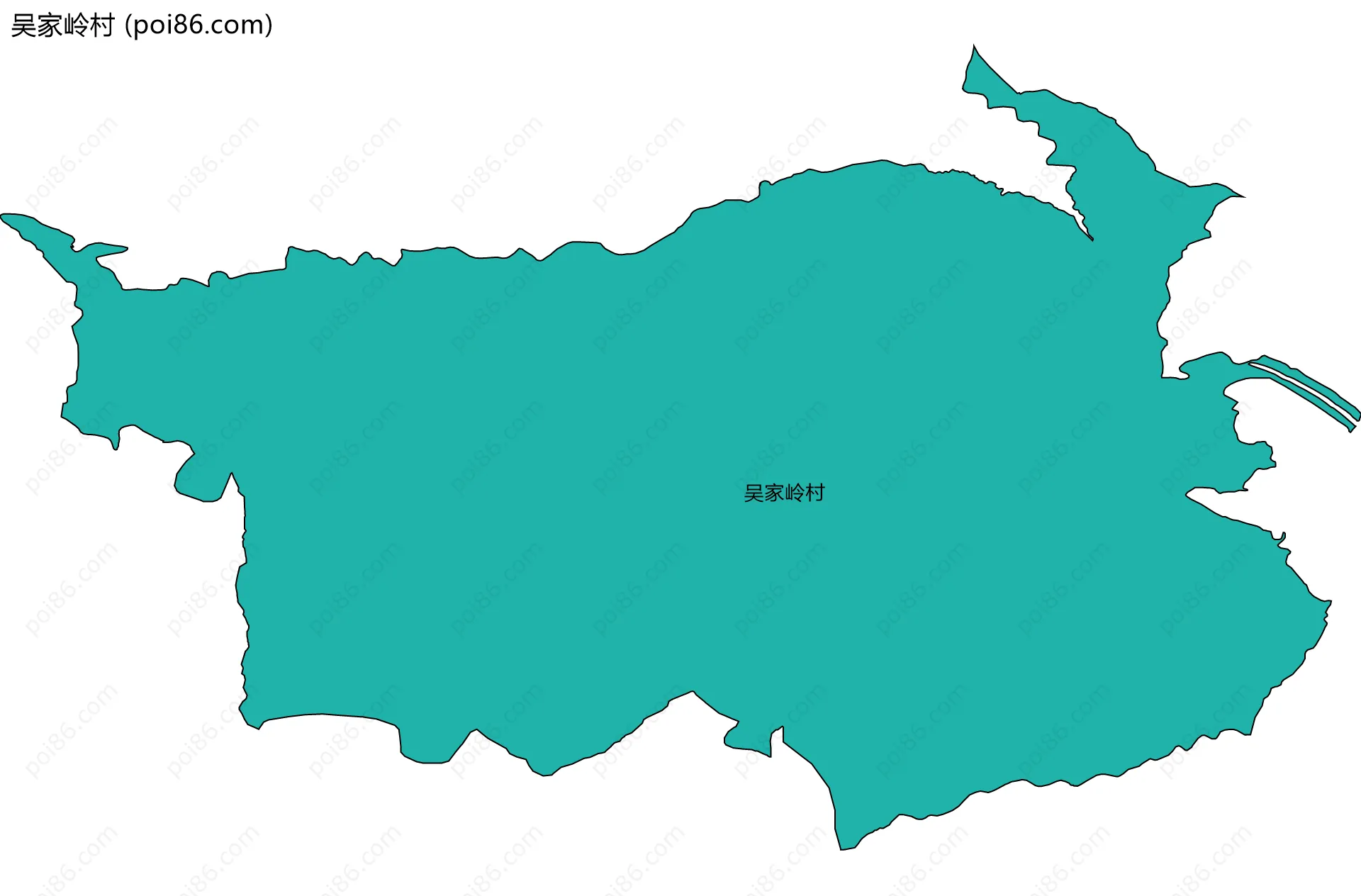 吴家岭村边界地图