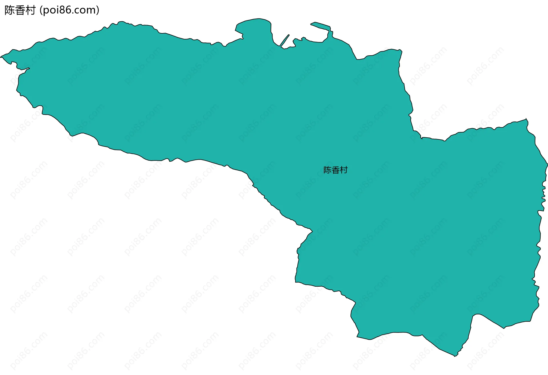 陈香村边界地图