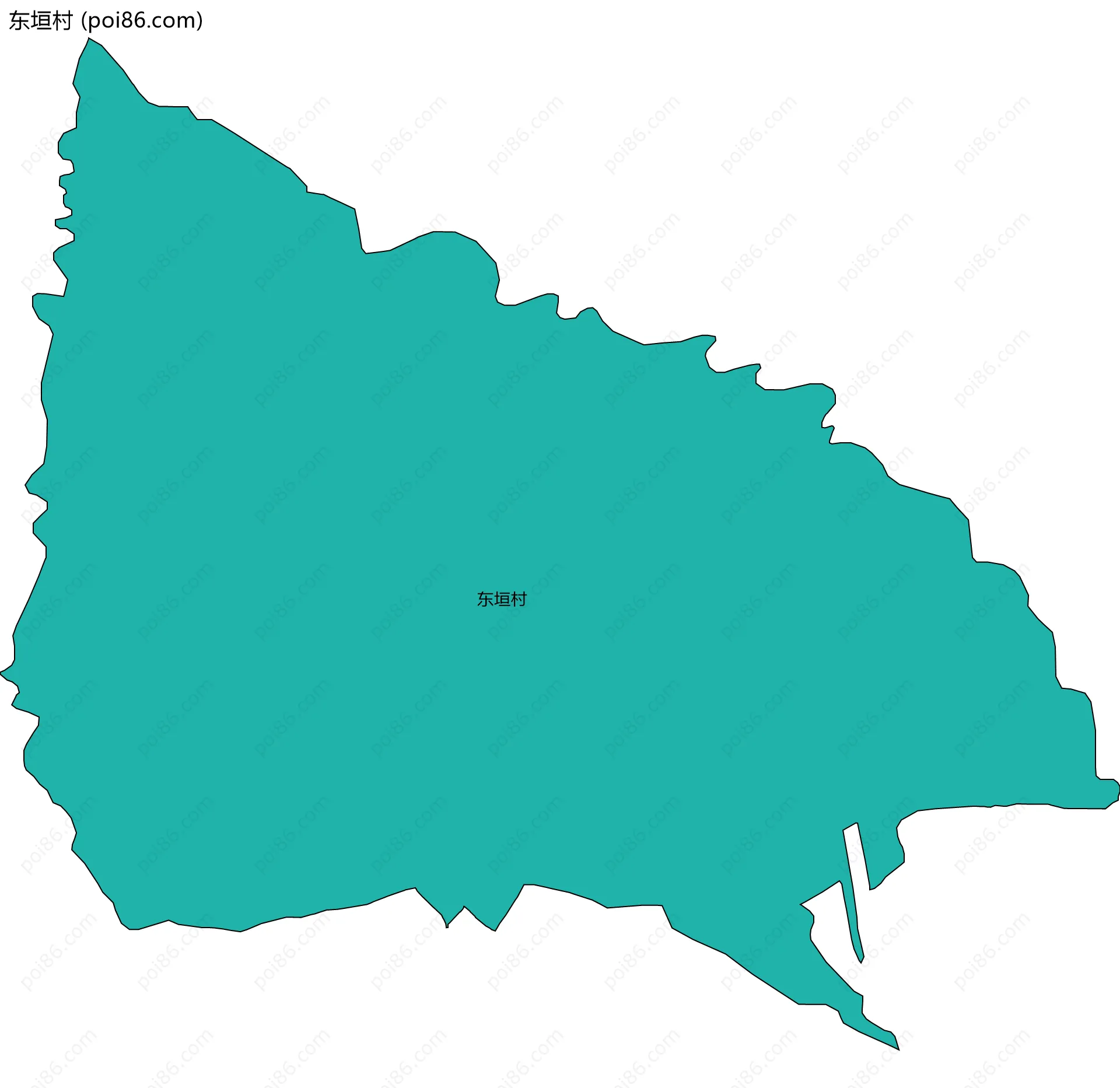 东垣村边界地图