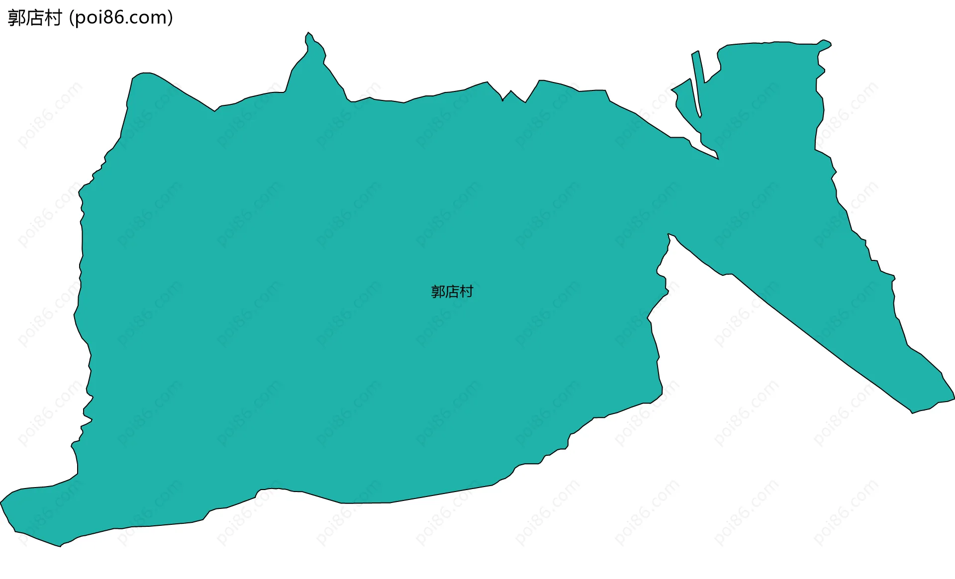 郭店村边界地图