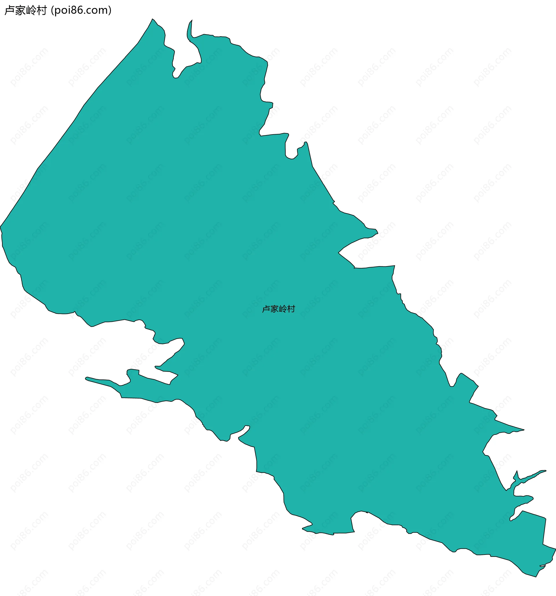 卢家岭村边界地图