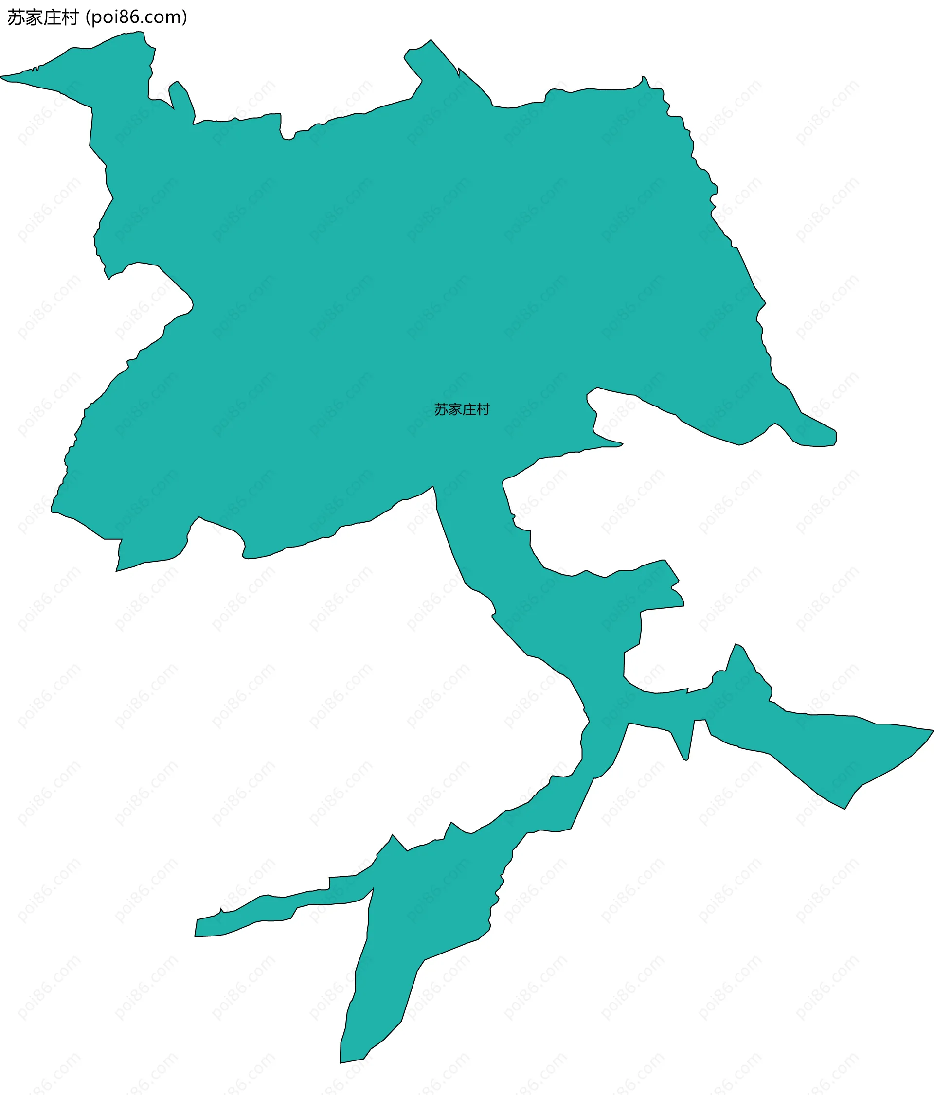 苏家庄村边界地图