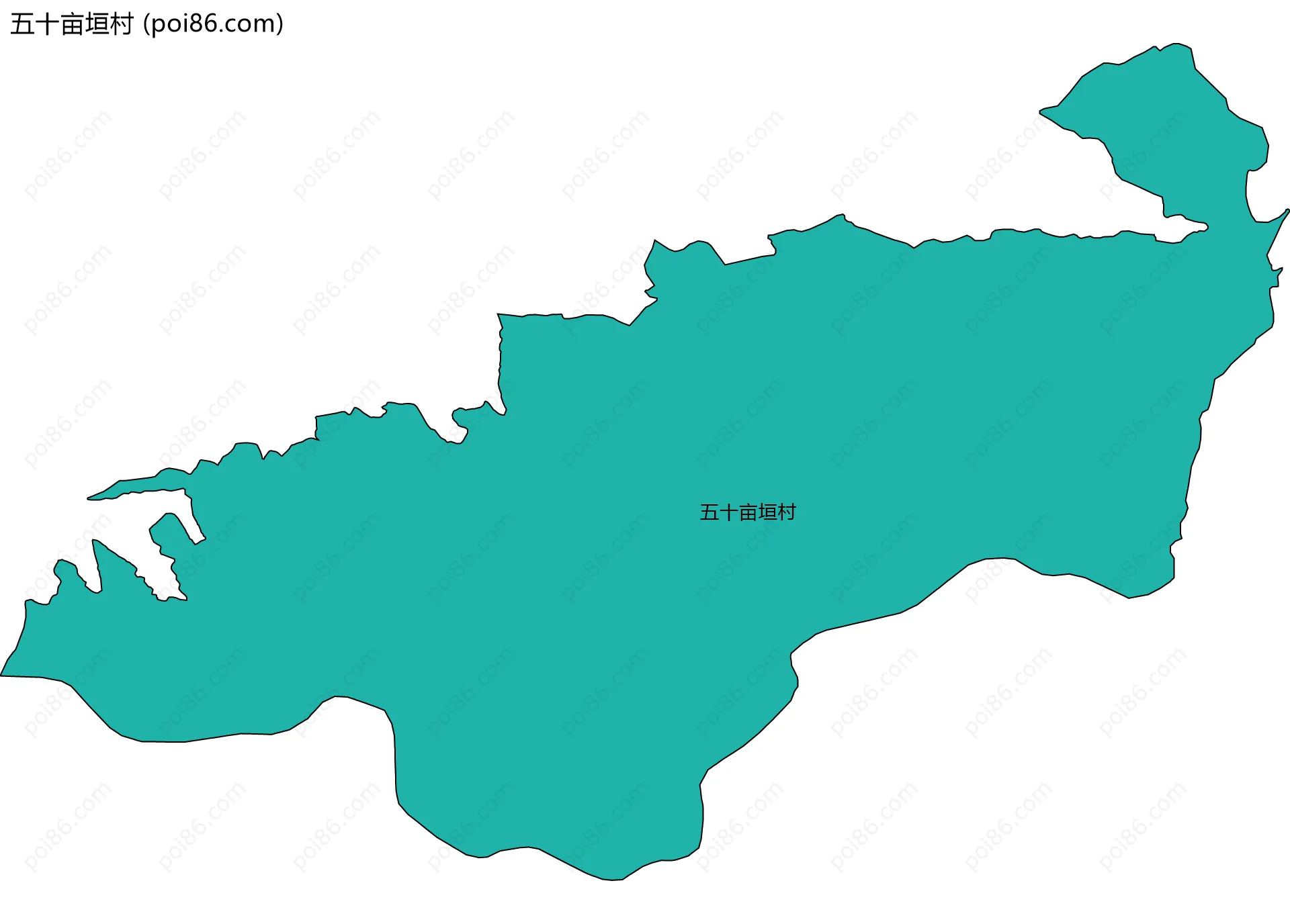 五十亩垣村边界地图