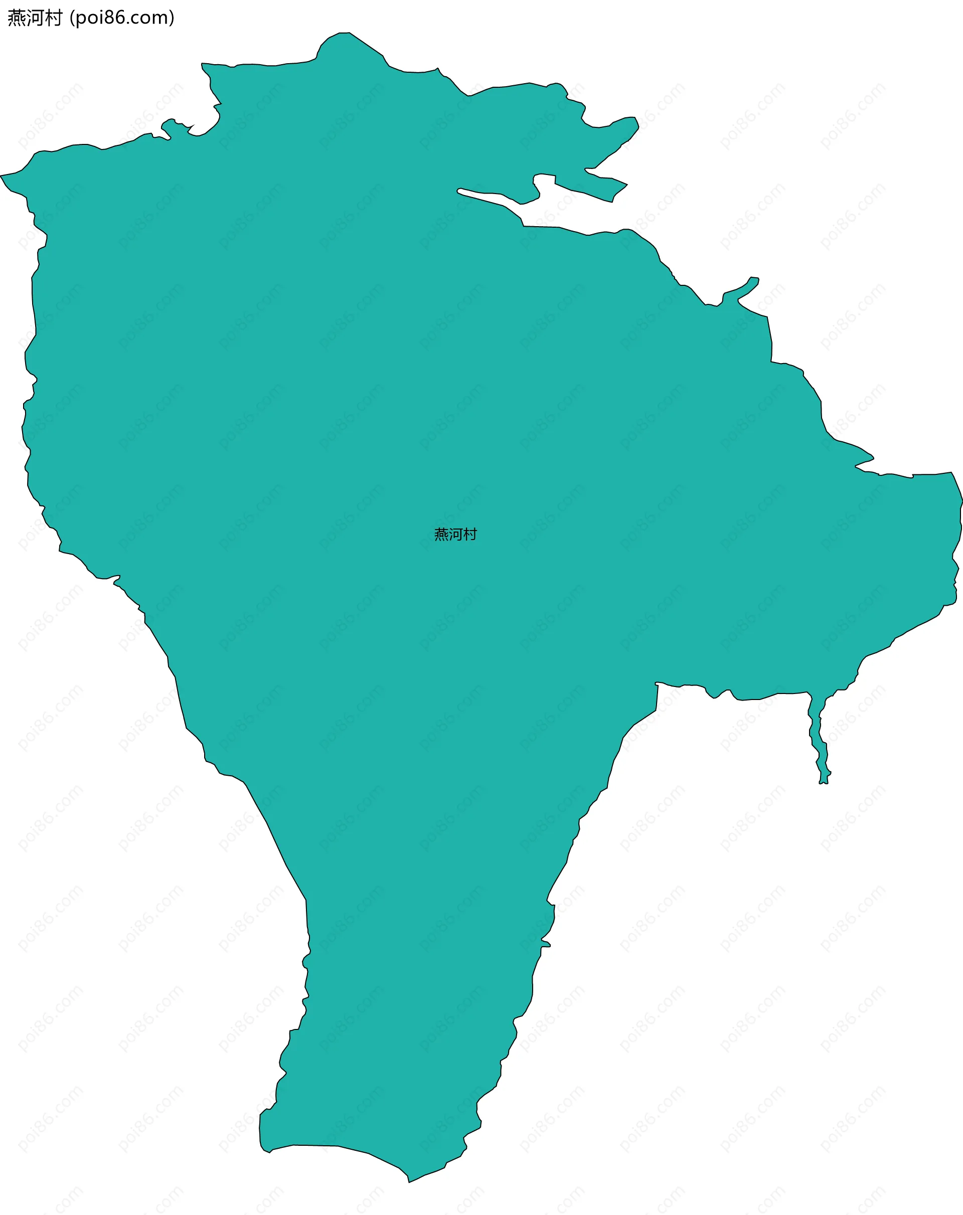 燕河村边界地图