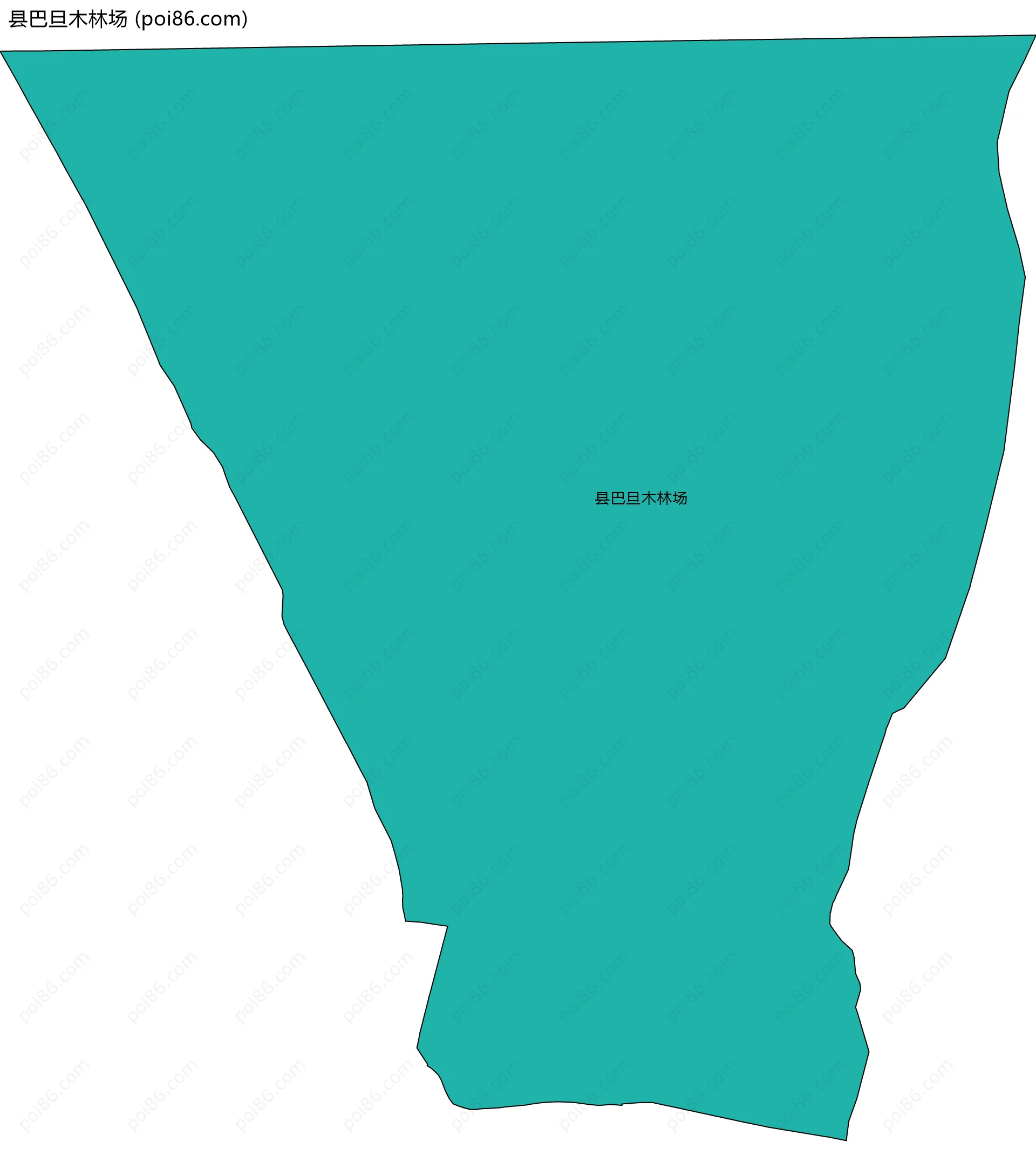 县巴旦木林场边界地图