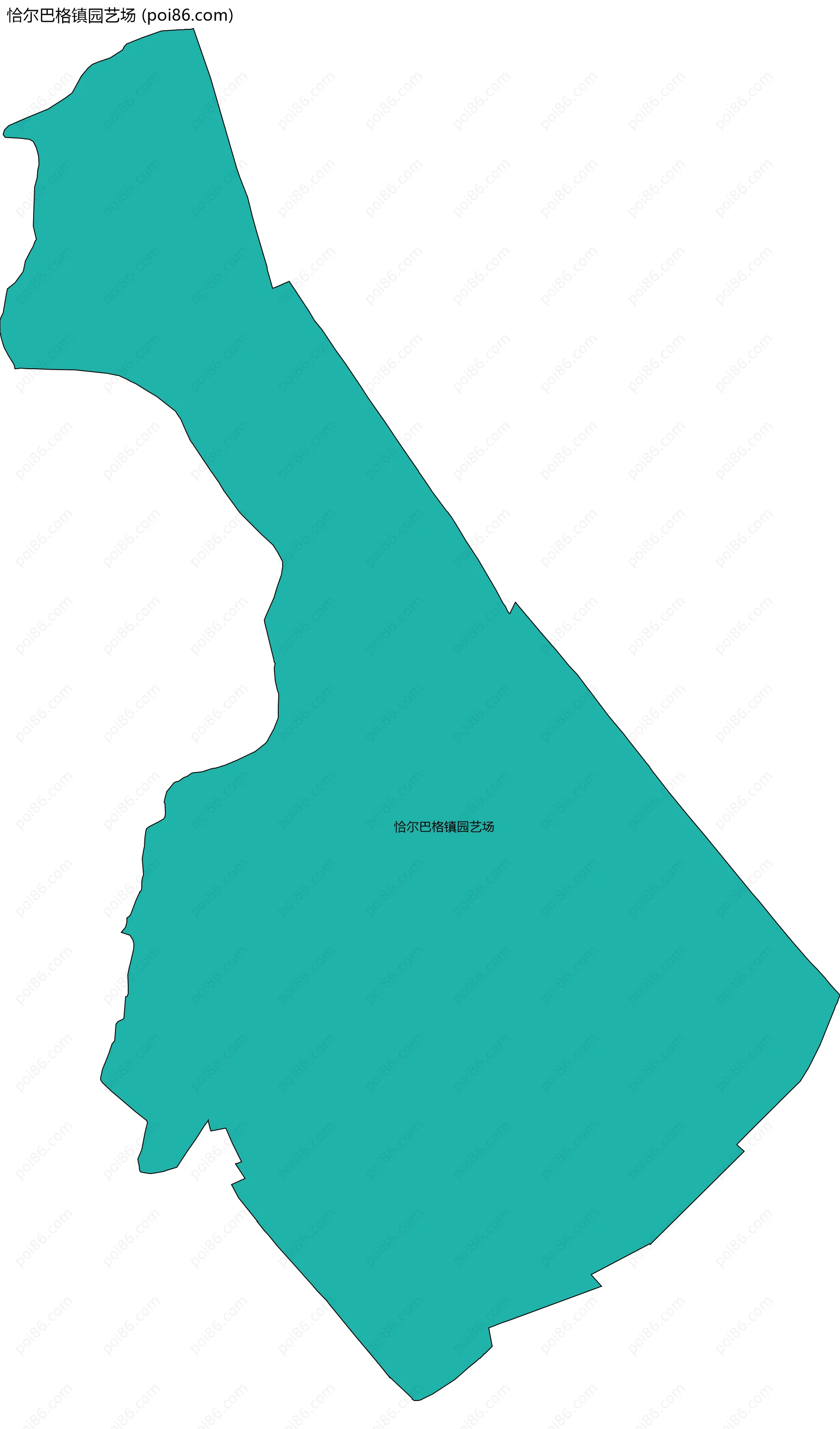 恰尔巴格镇园艺场边界地图