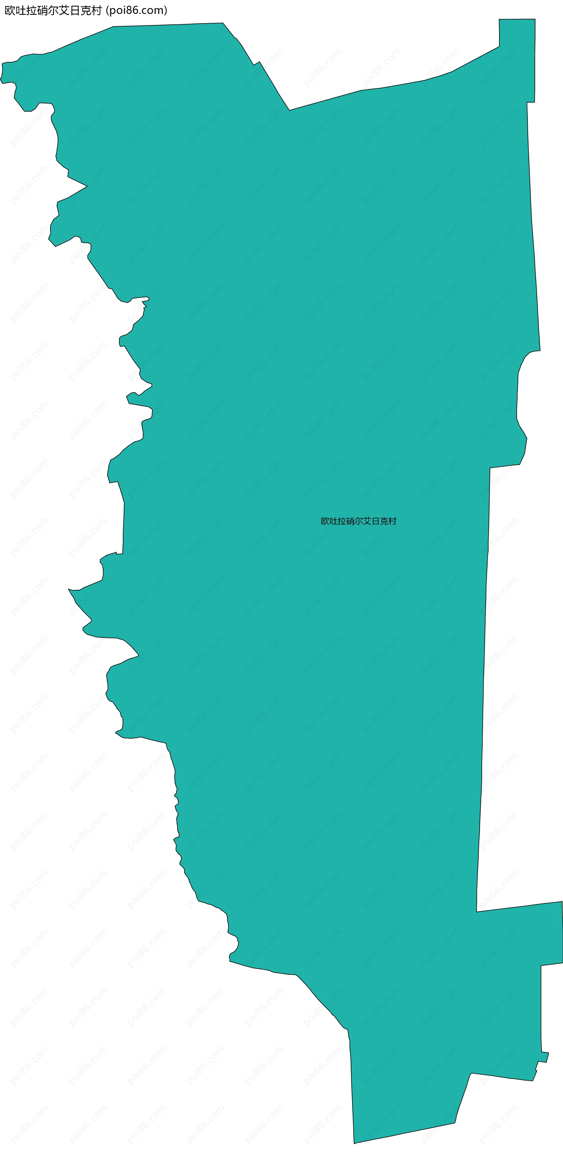 欧吐拉硝尔艾日克村边界地图