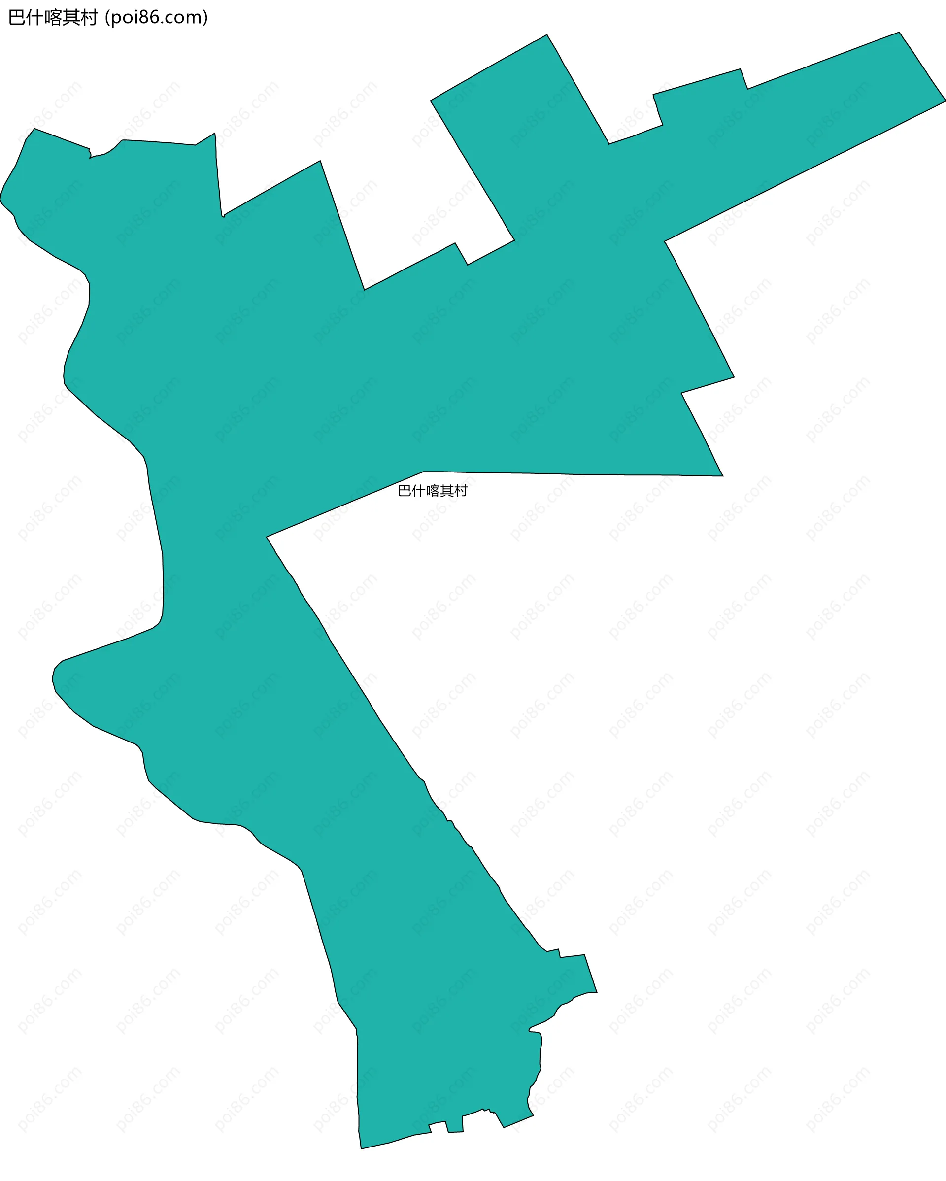 巴什喀其村边界地图
