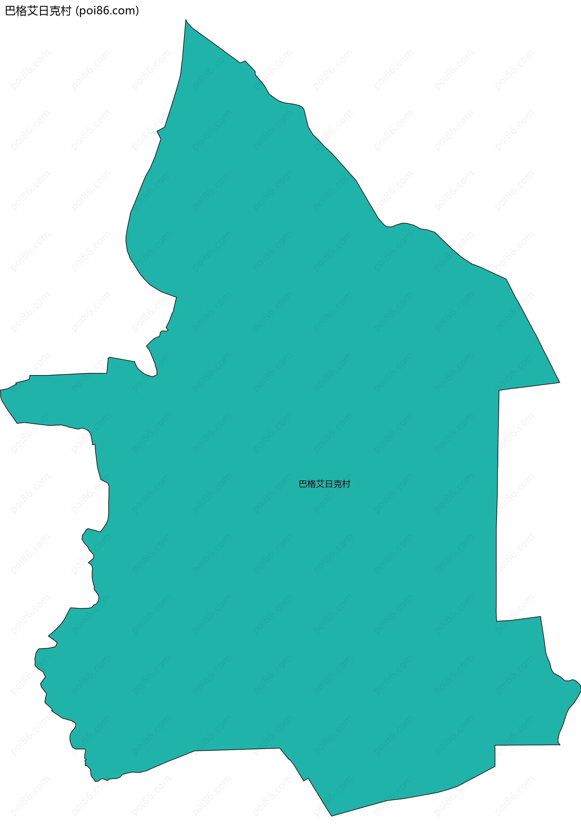 巴格艾日克村边界地图