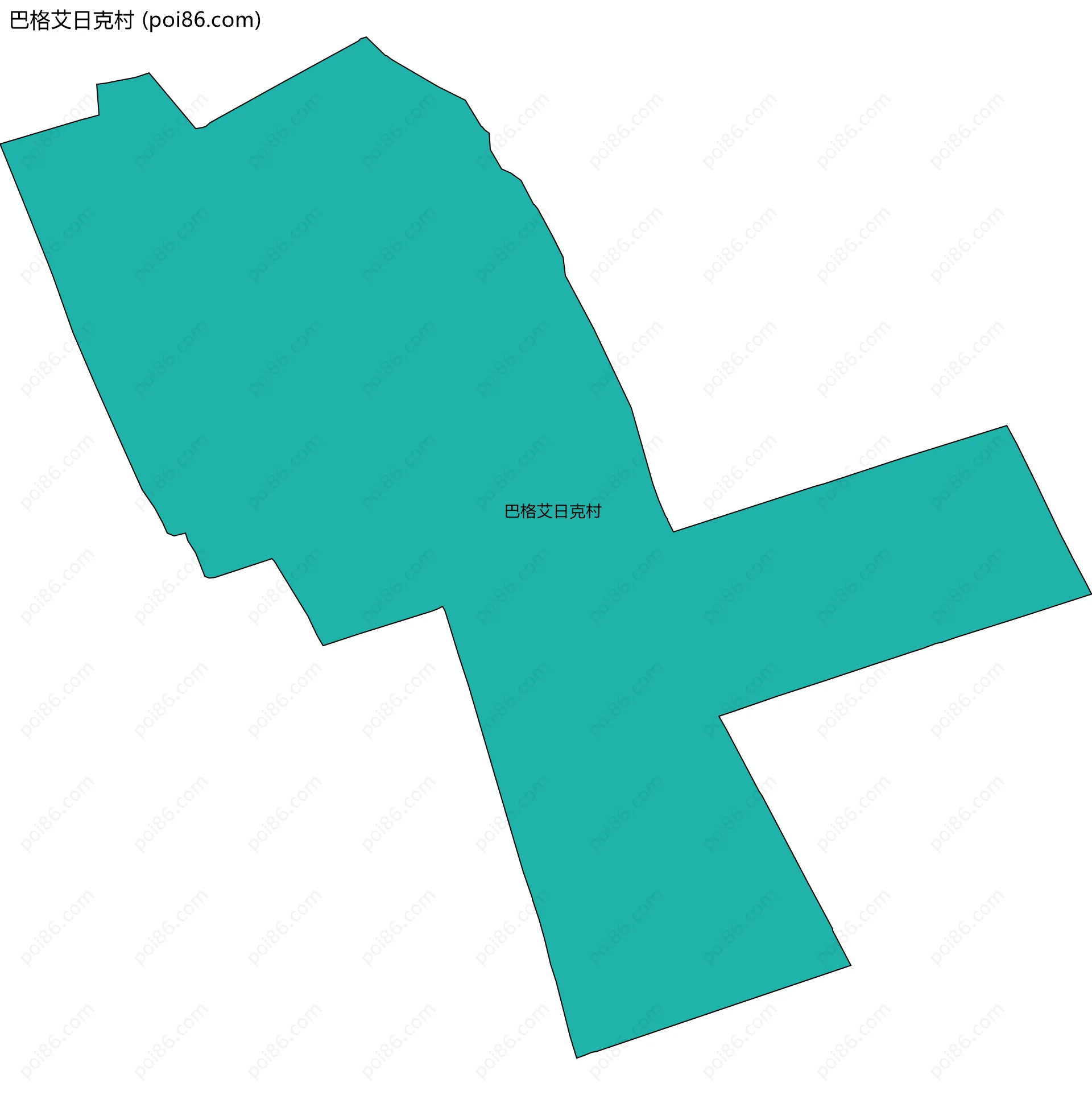 巴格艾日克村边界地图