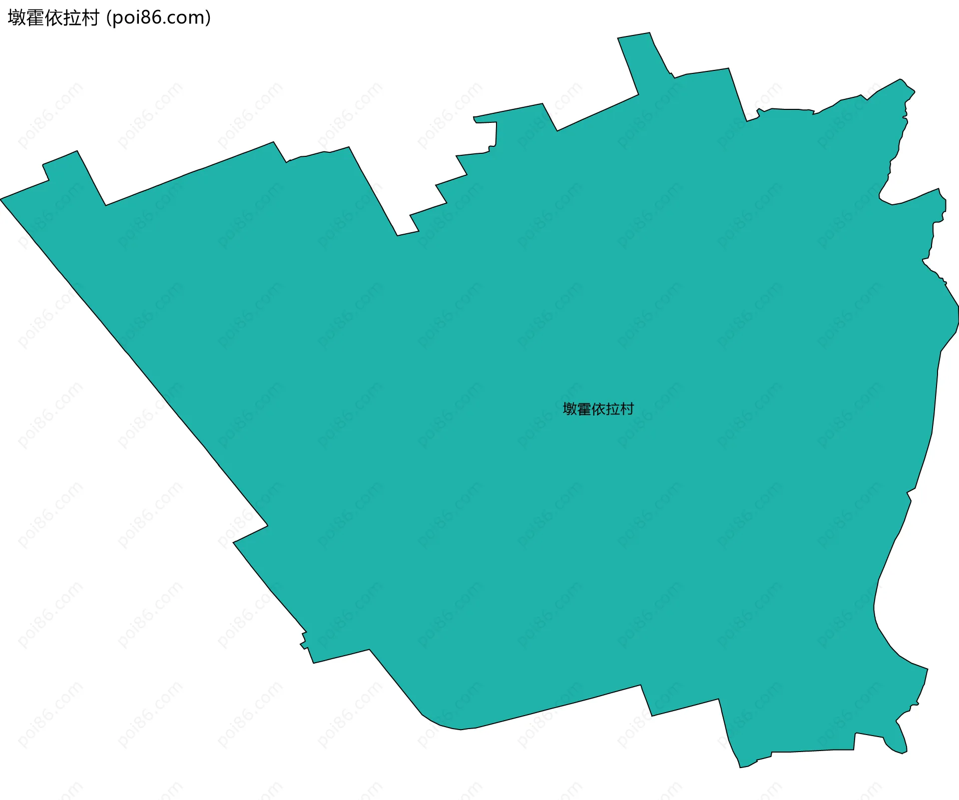 墩霍依拉村边界地图