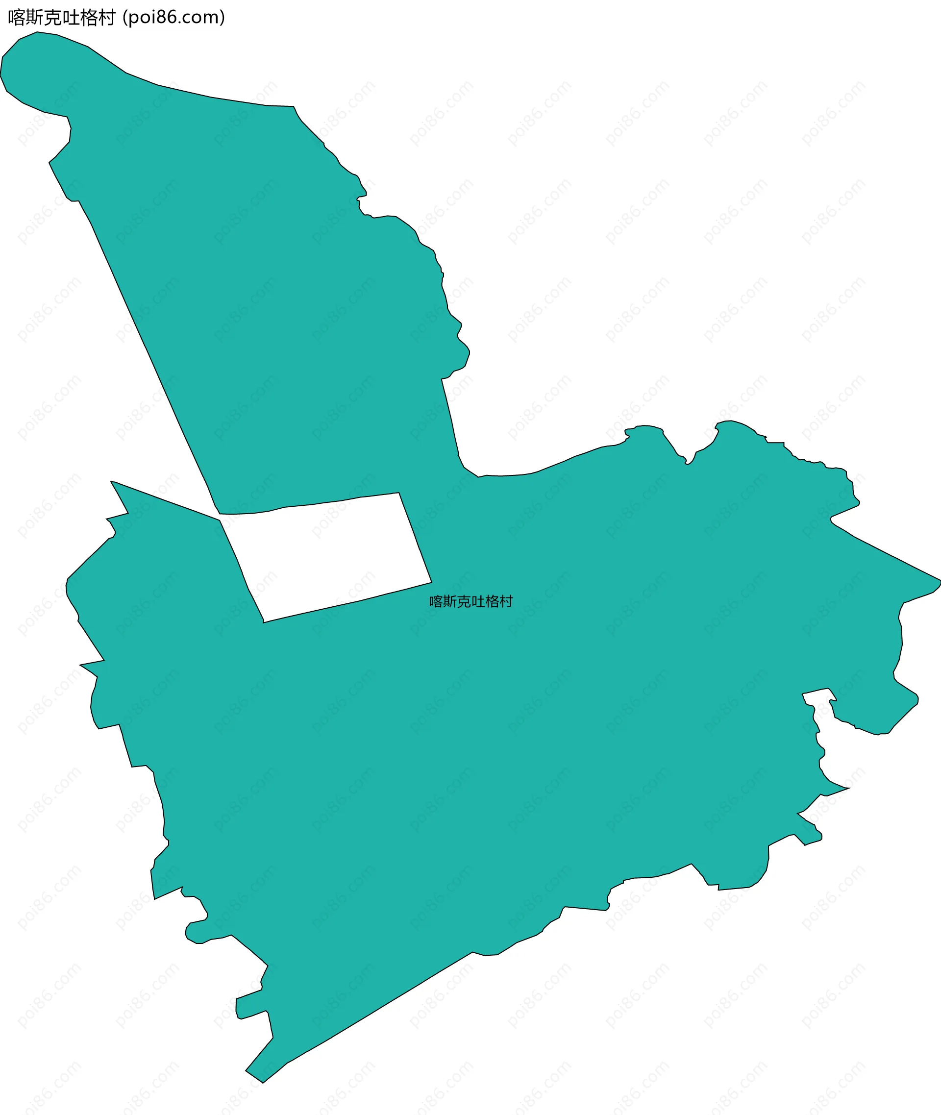 喀斯克吐格村边界地图