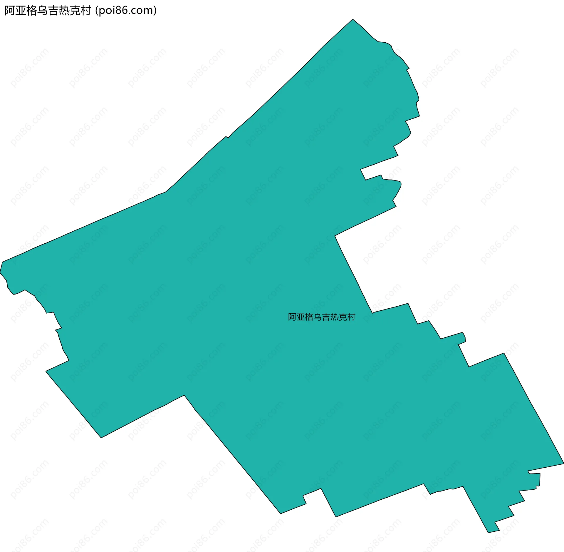 阿亚格乌吉热克村边界地图