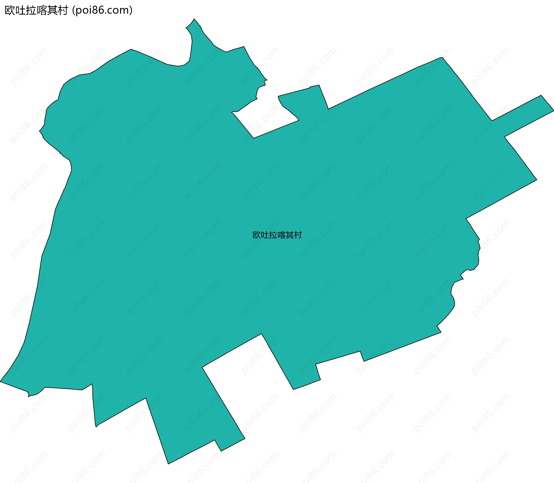 欧吐拉喀其村边界地图