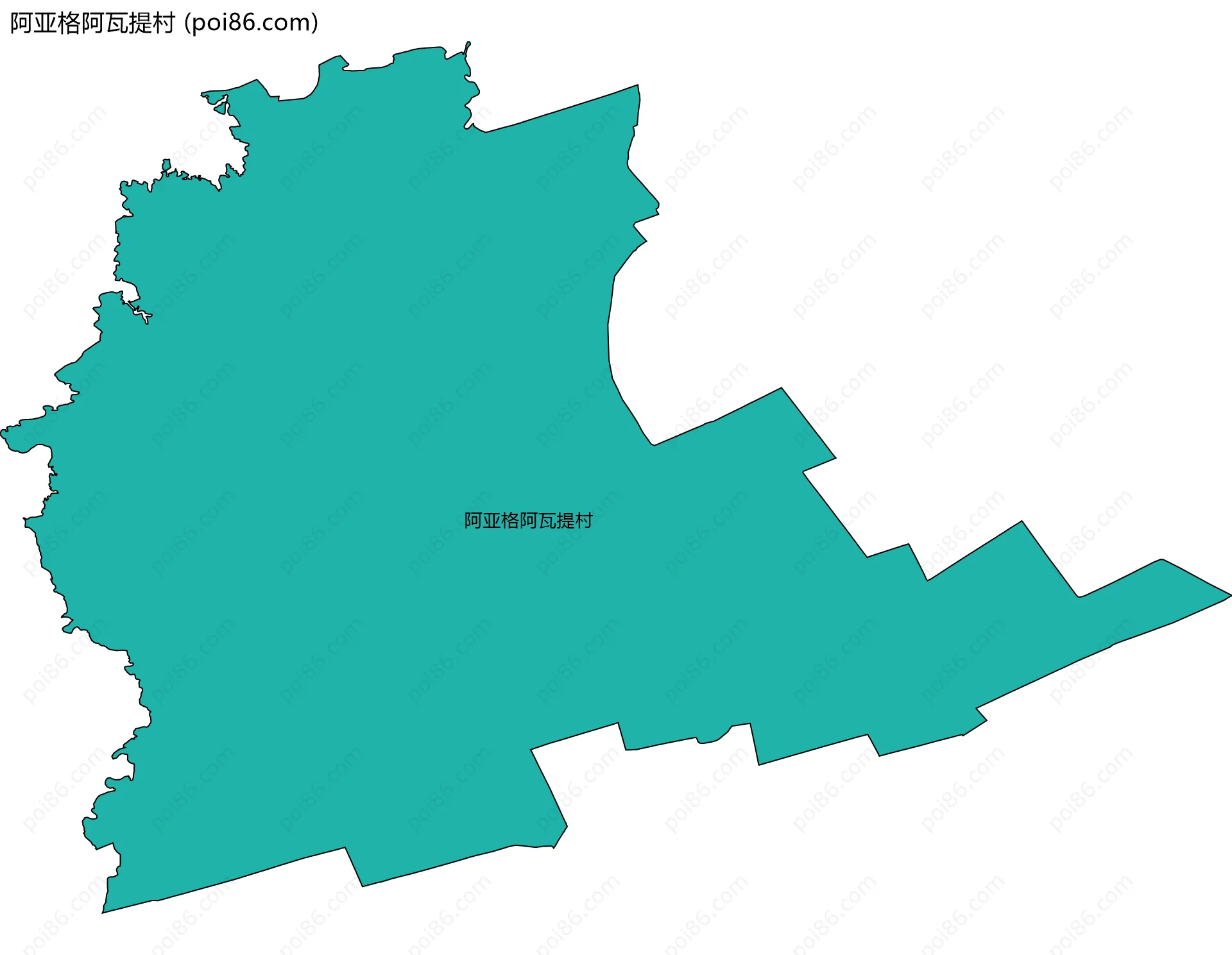 阿亚格阿瓦提村边界地图