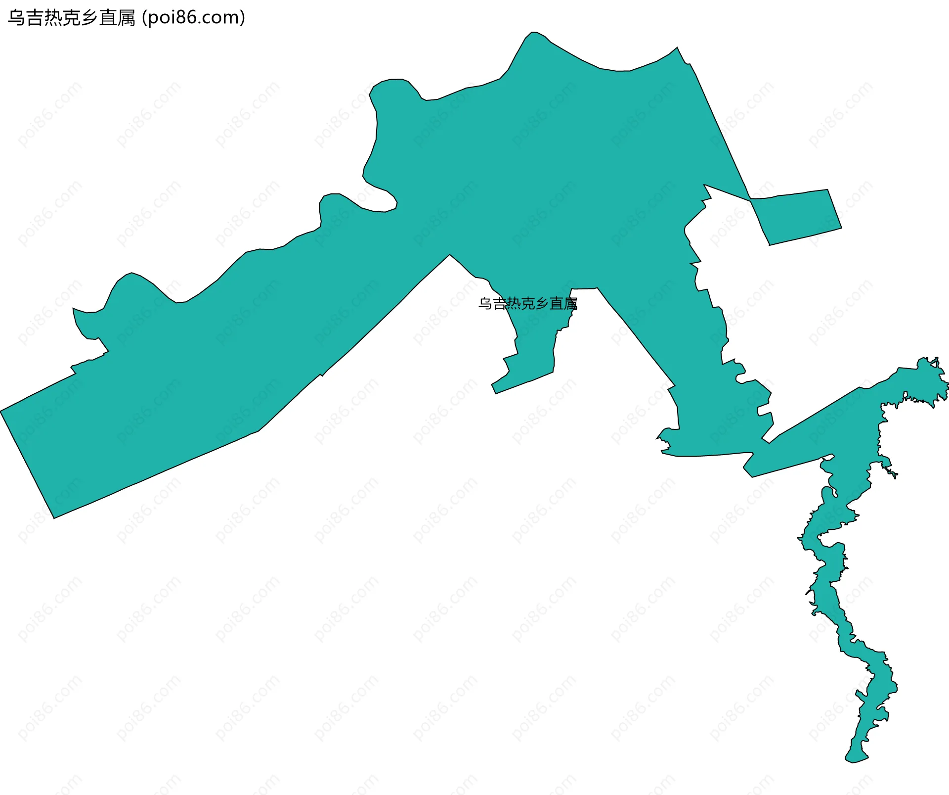 乌吉热克乡直属边界地图