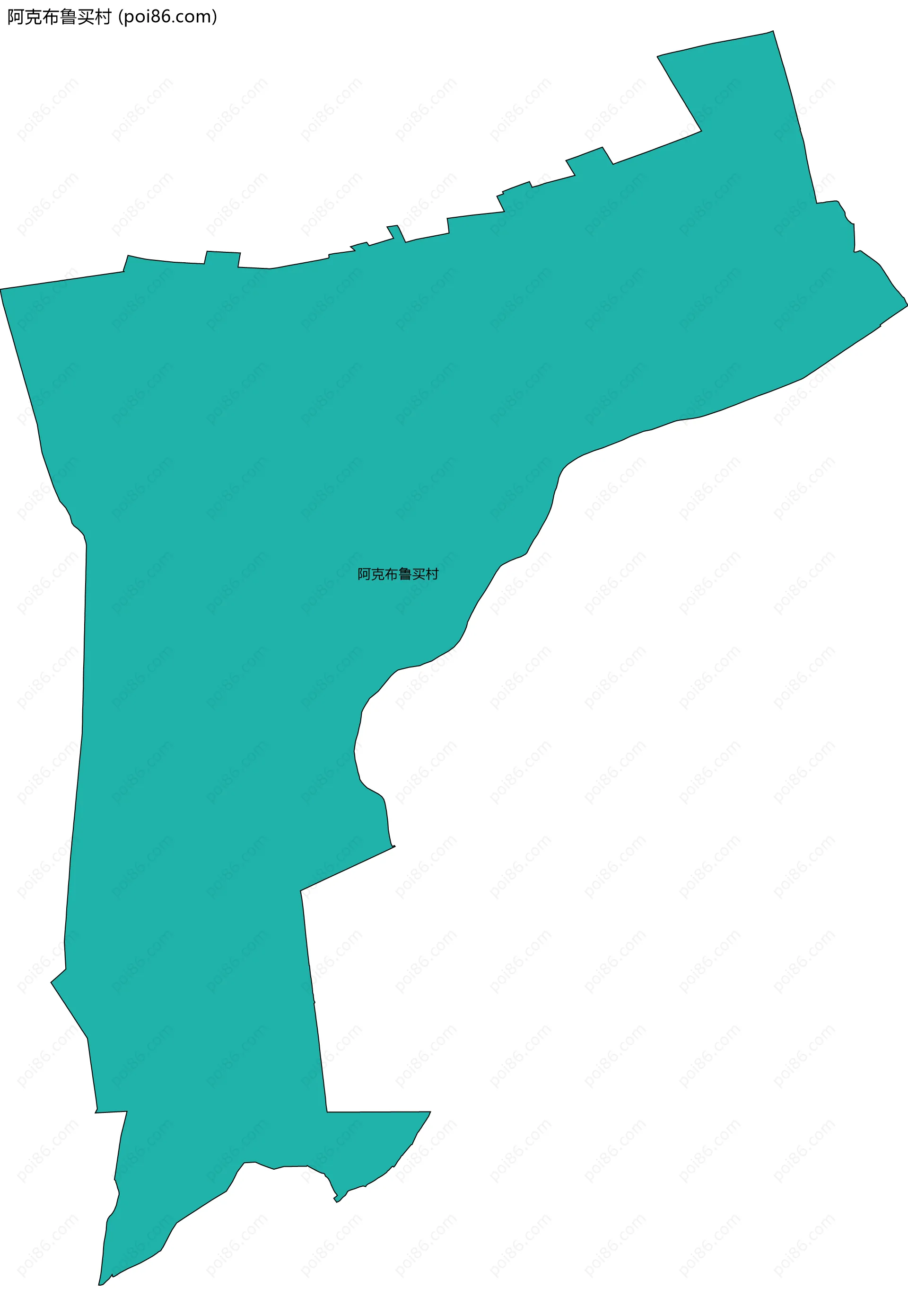 阿克布鲁买村边界地图