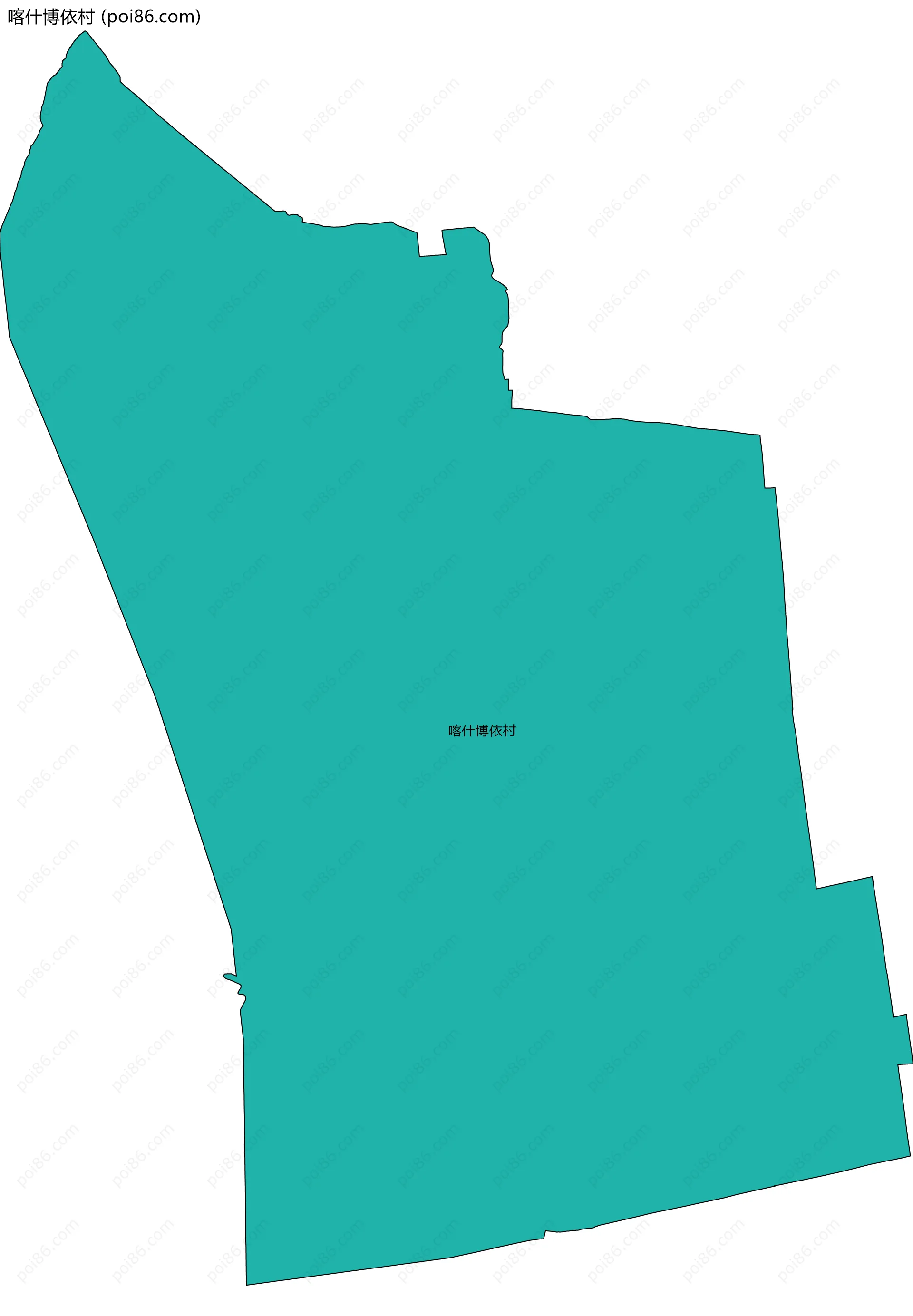 喀什博依村边界地图