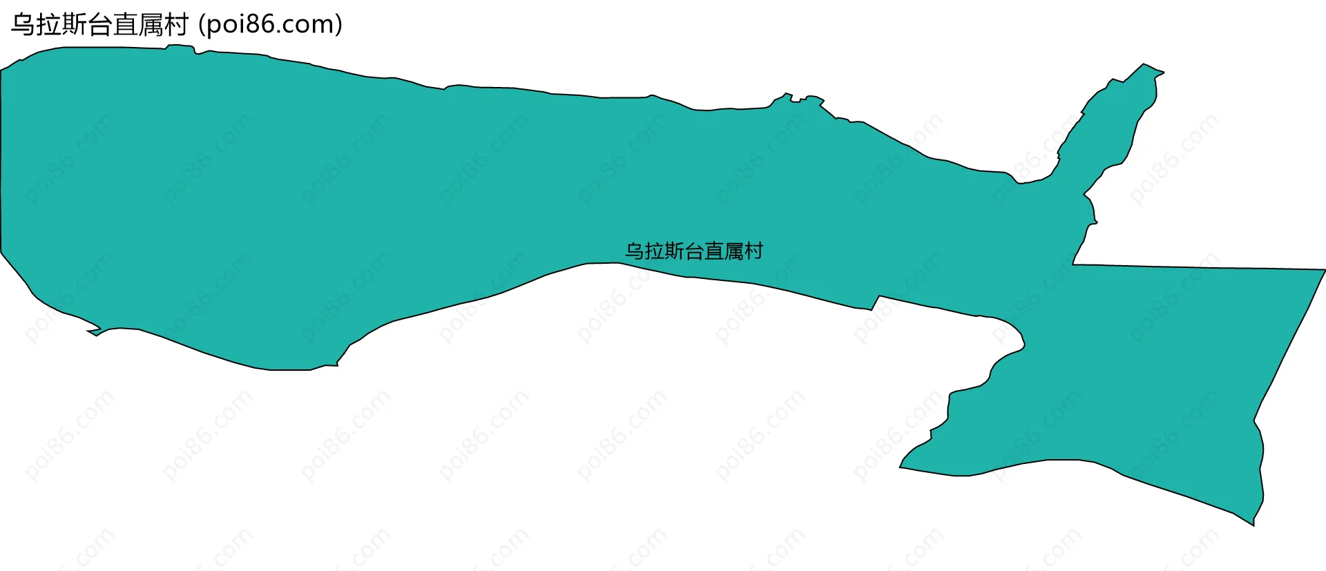 乌拉斯台直属村边界地图