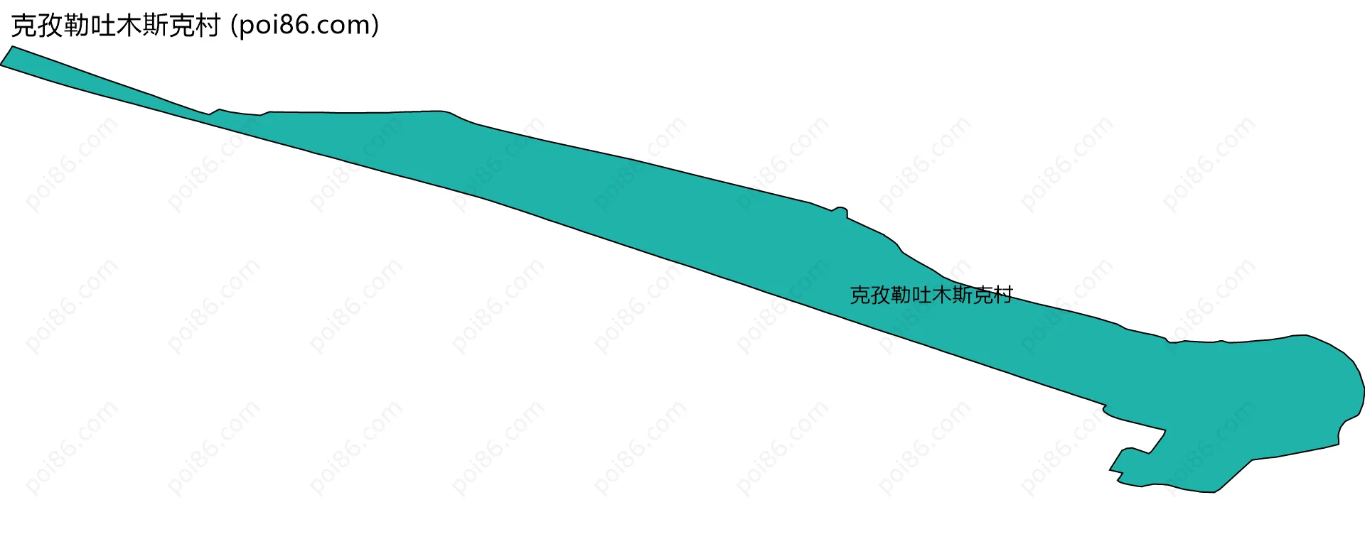 克孜勒吐木斯克村边界地图