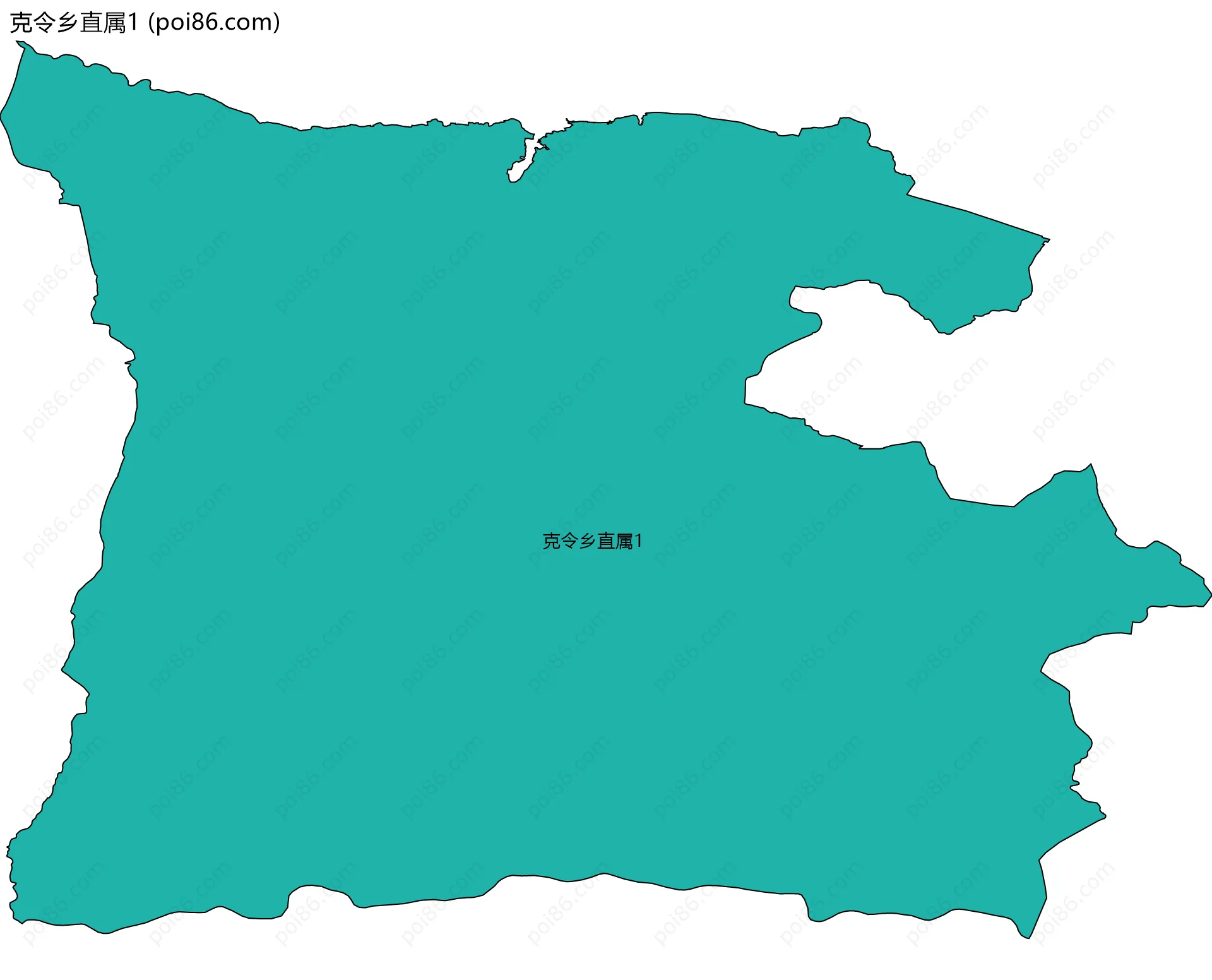 克令乡直属1边界地图