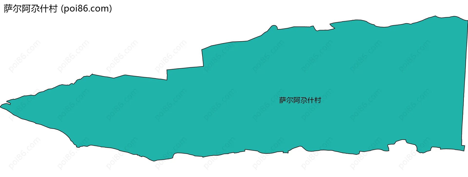 萨尔阿尕什村边界地图