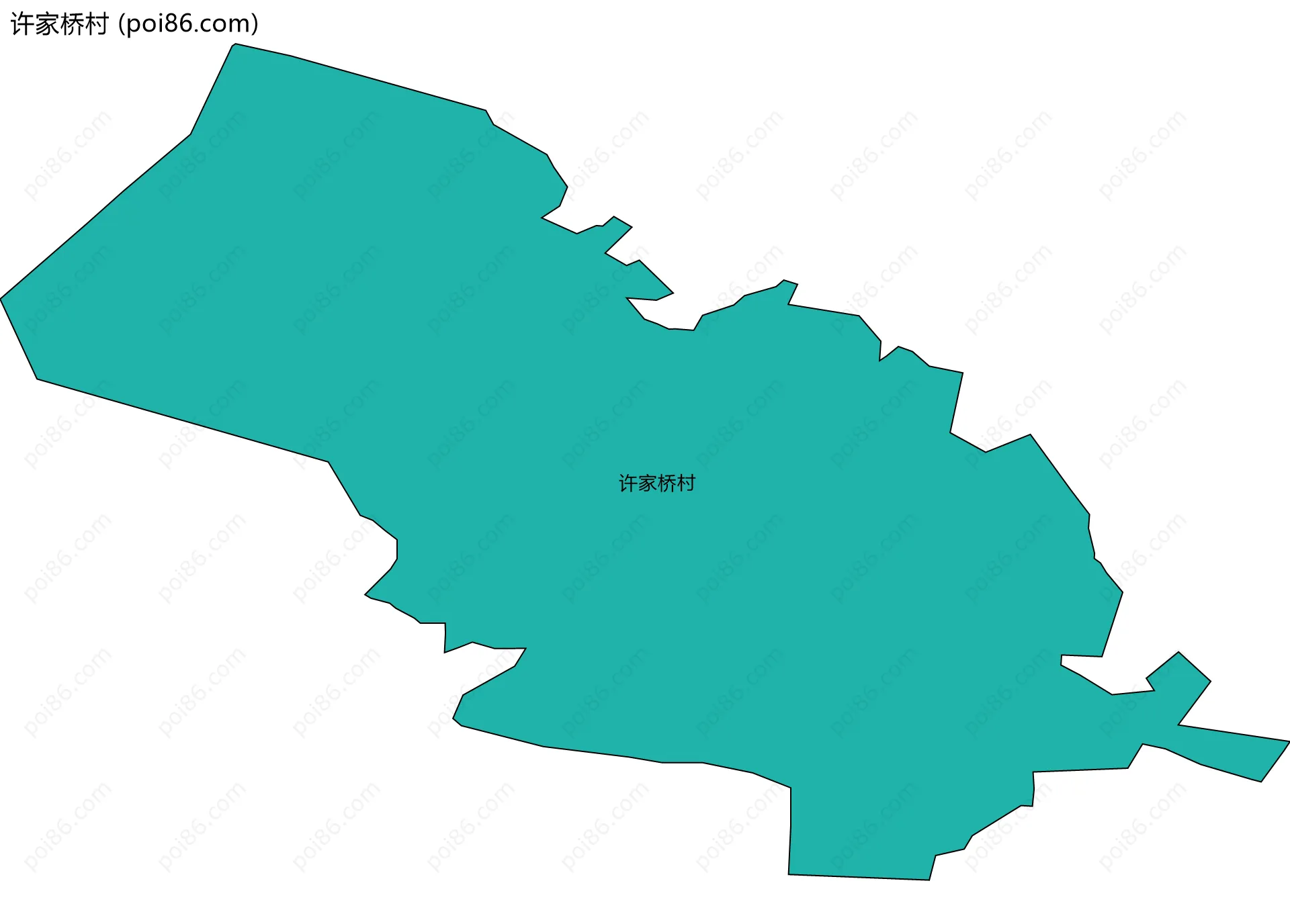 许家桥村边界地图