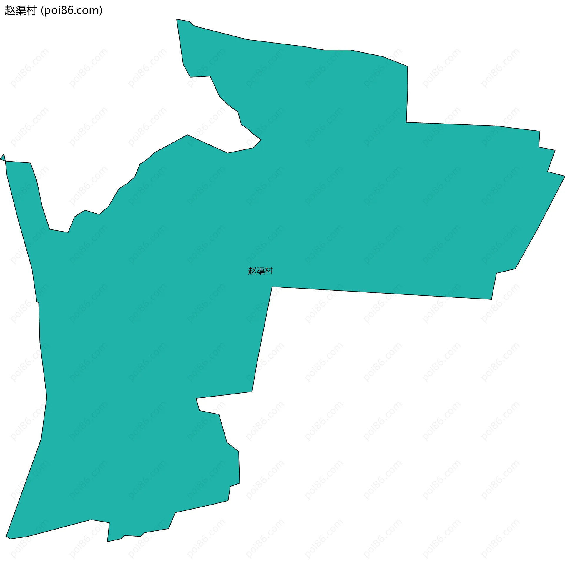 赵渠村边界地图