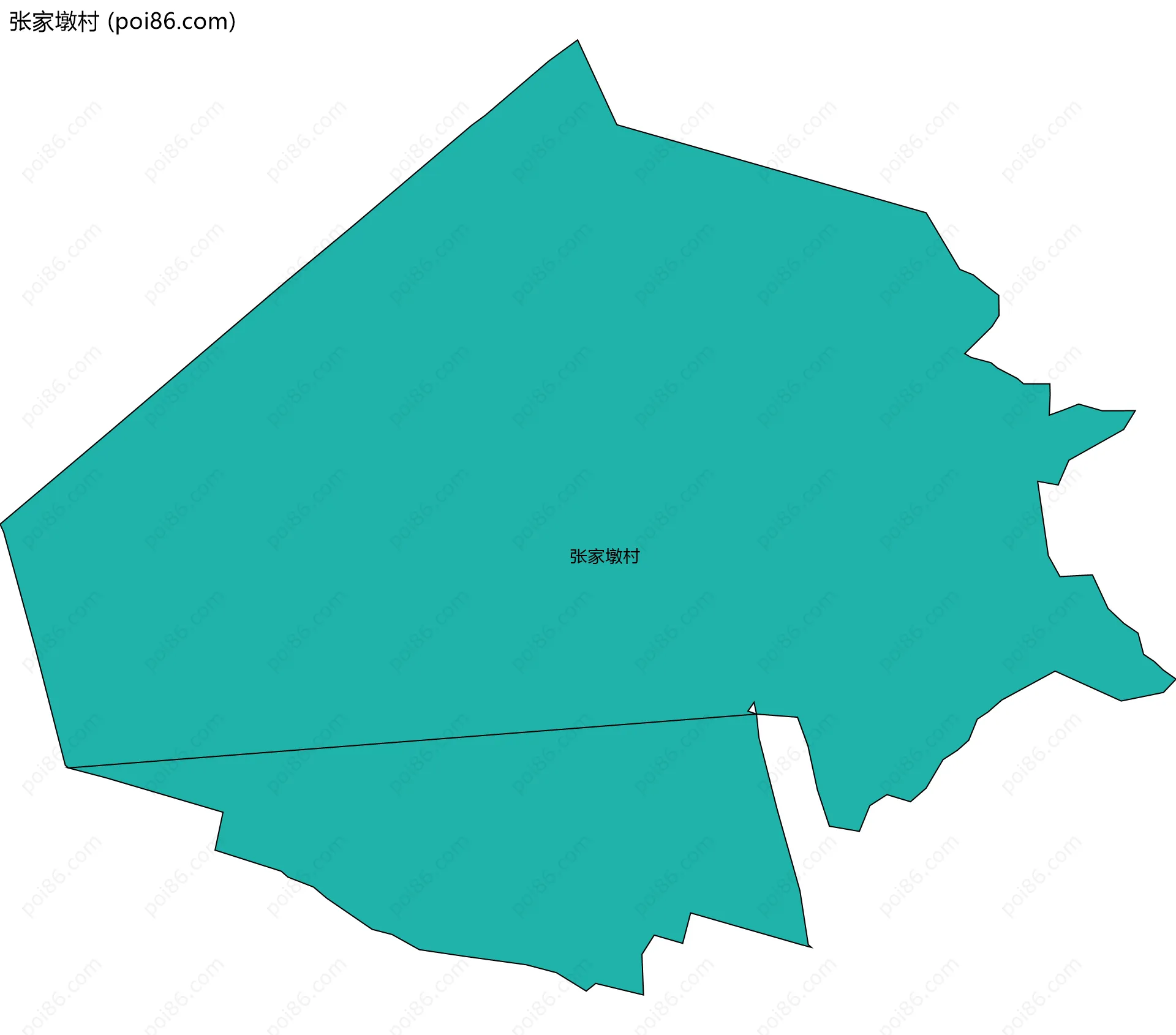 张家墩村边界地图