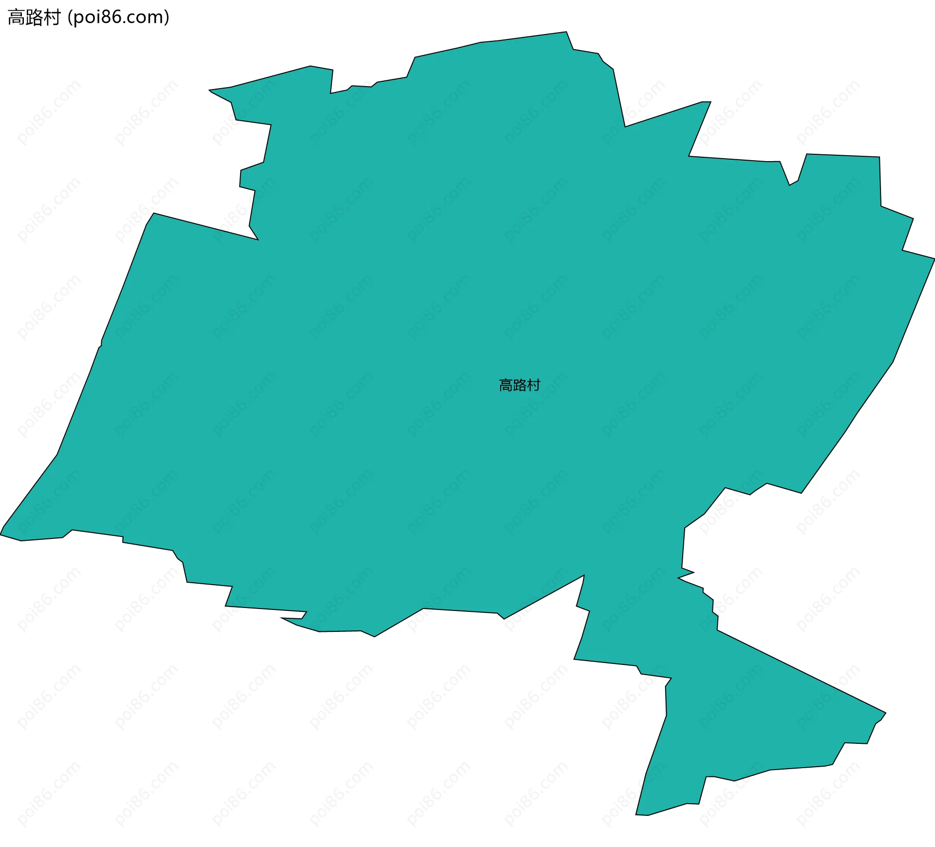 高路村边界地图