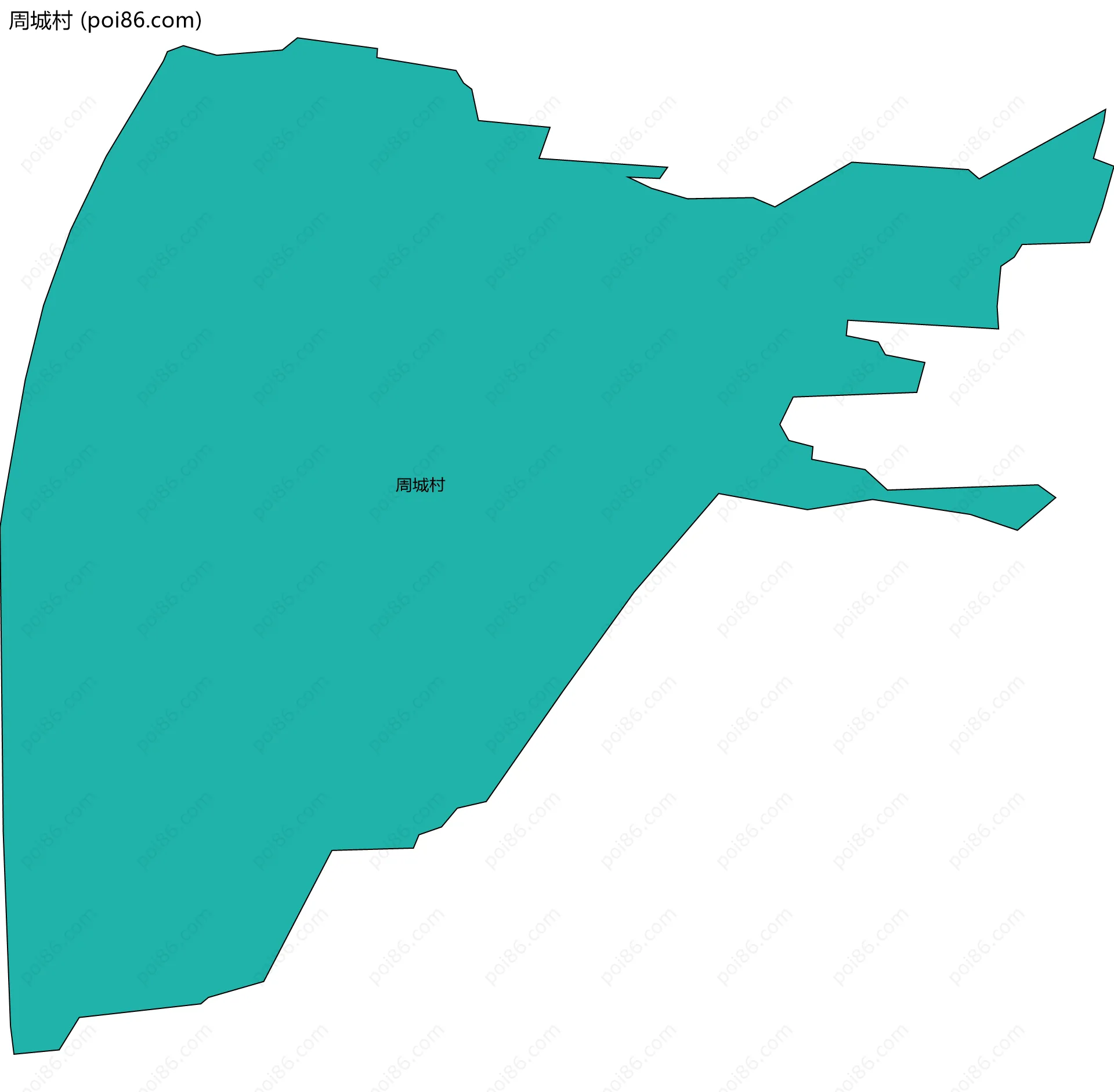 周城村边界地图