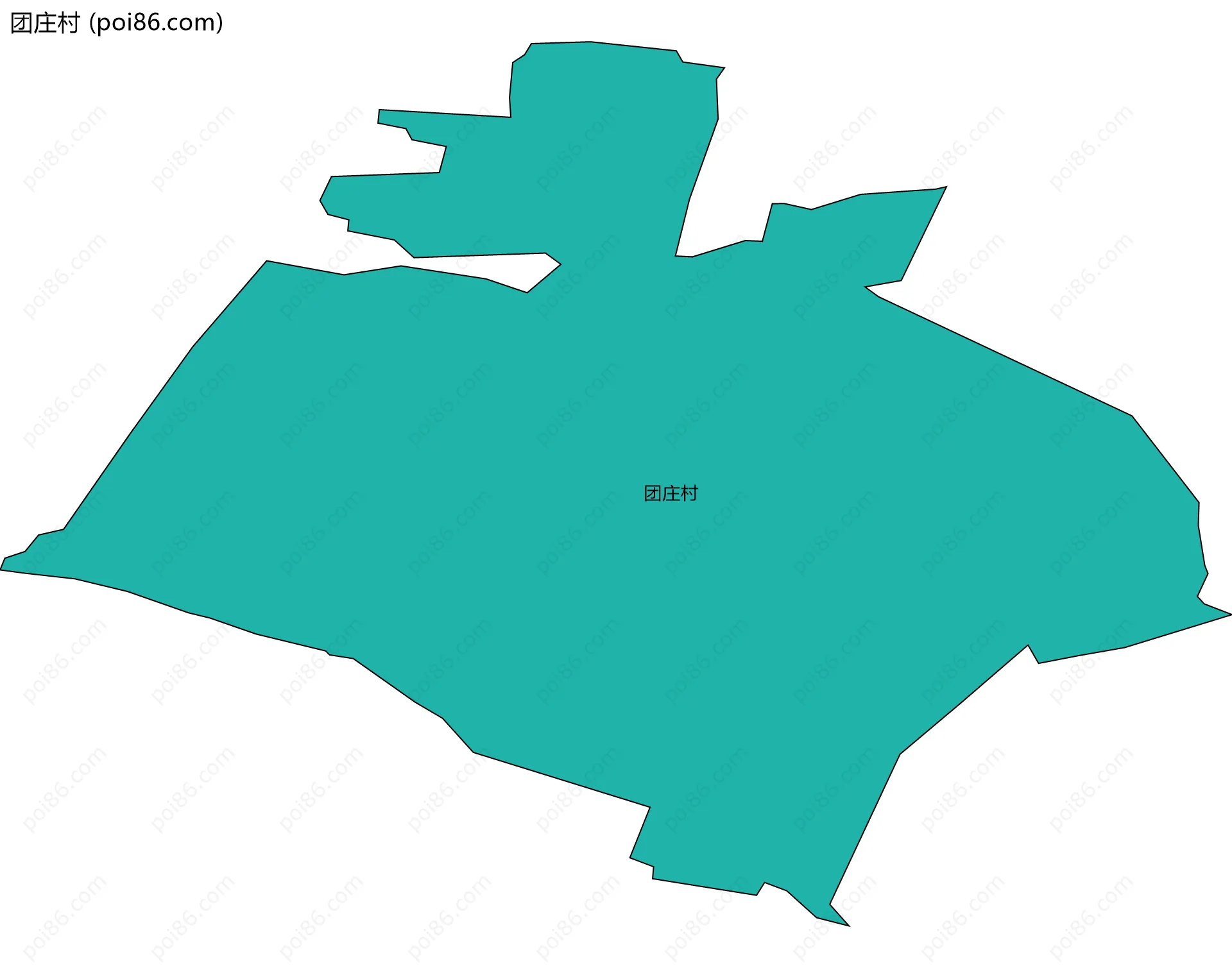 团庄村边界地图