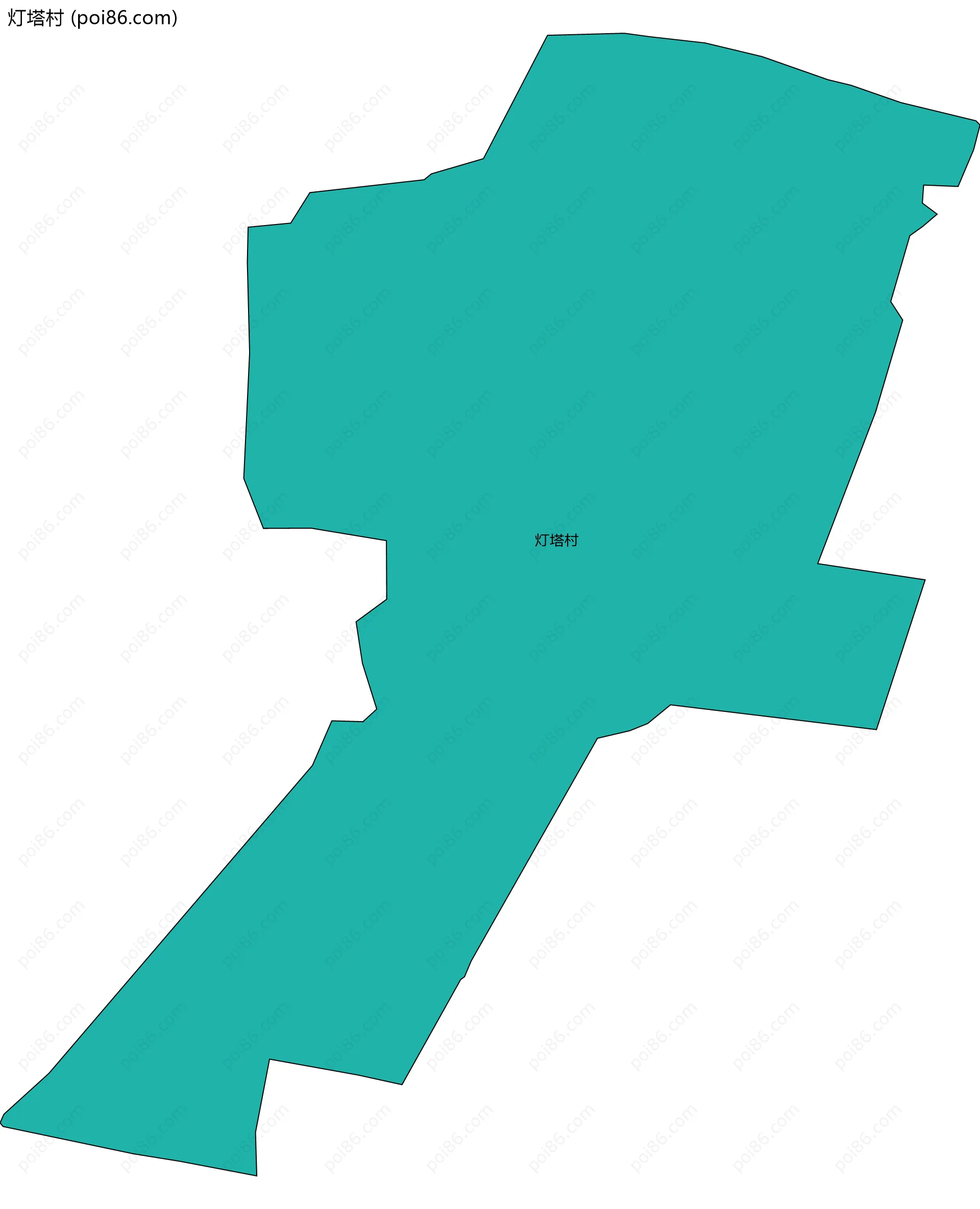 灯塔村边界地图