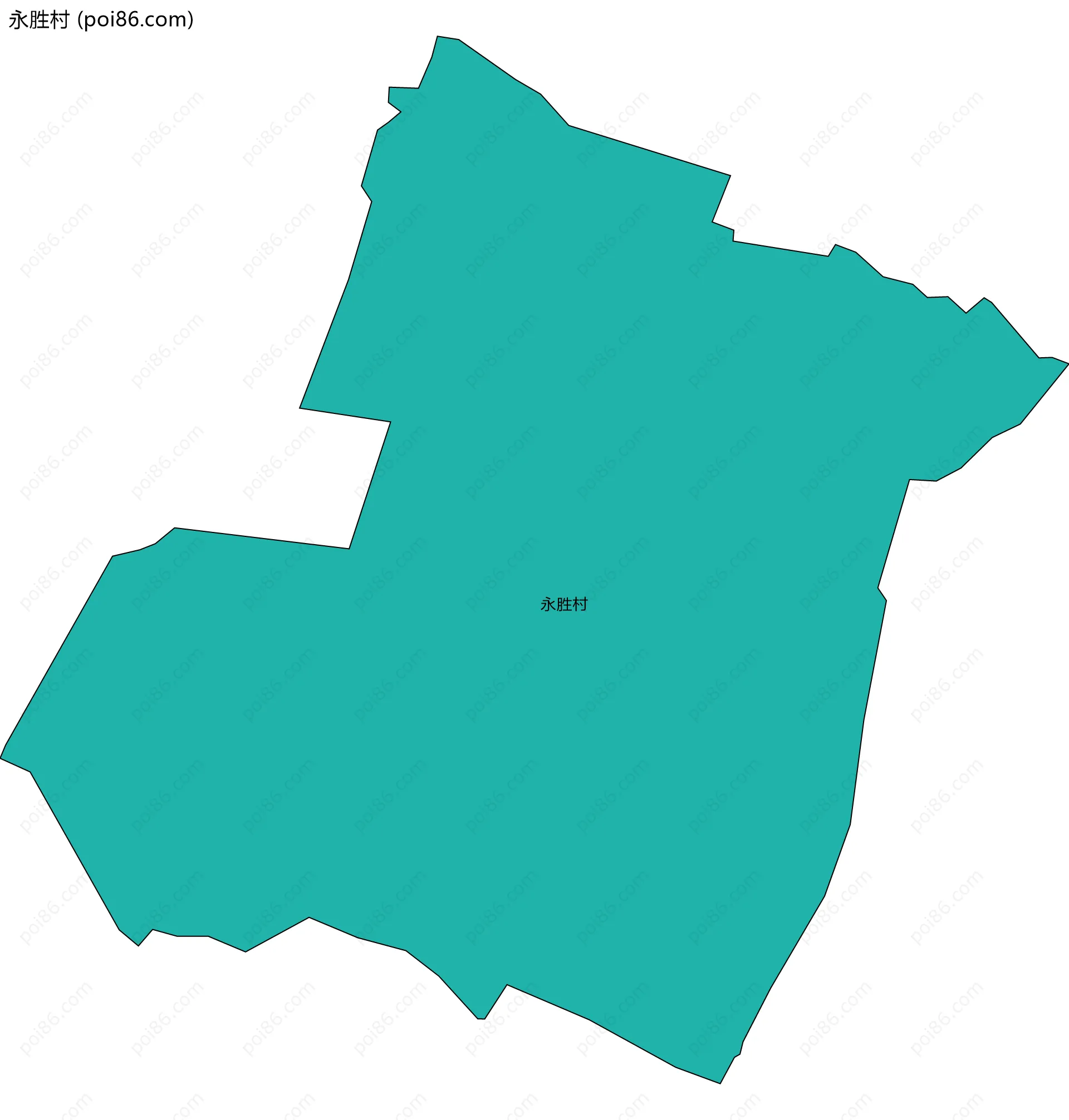 永胜村边界地图