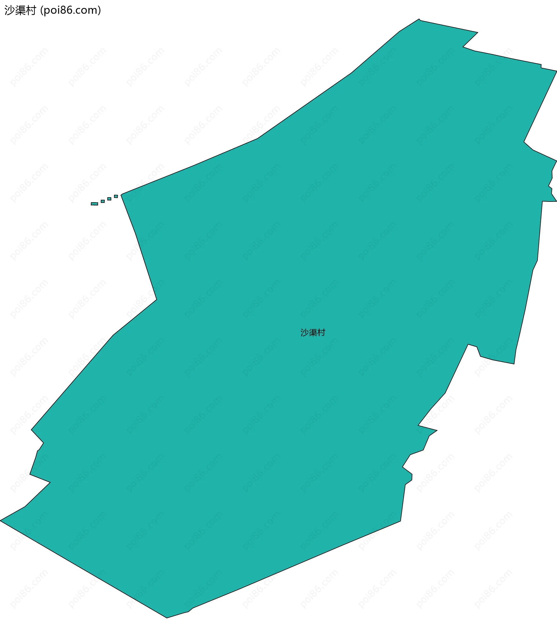 沙渠村边界地图