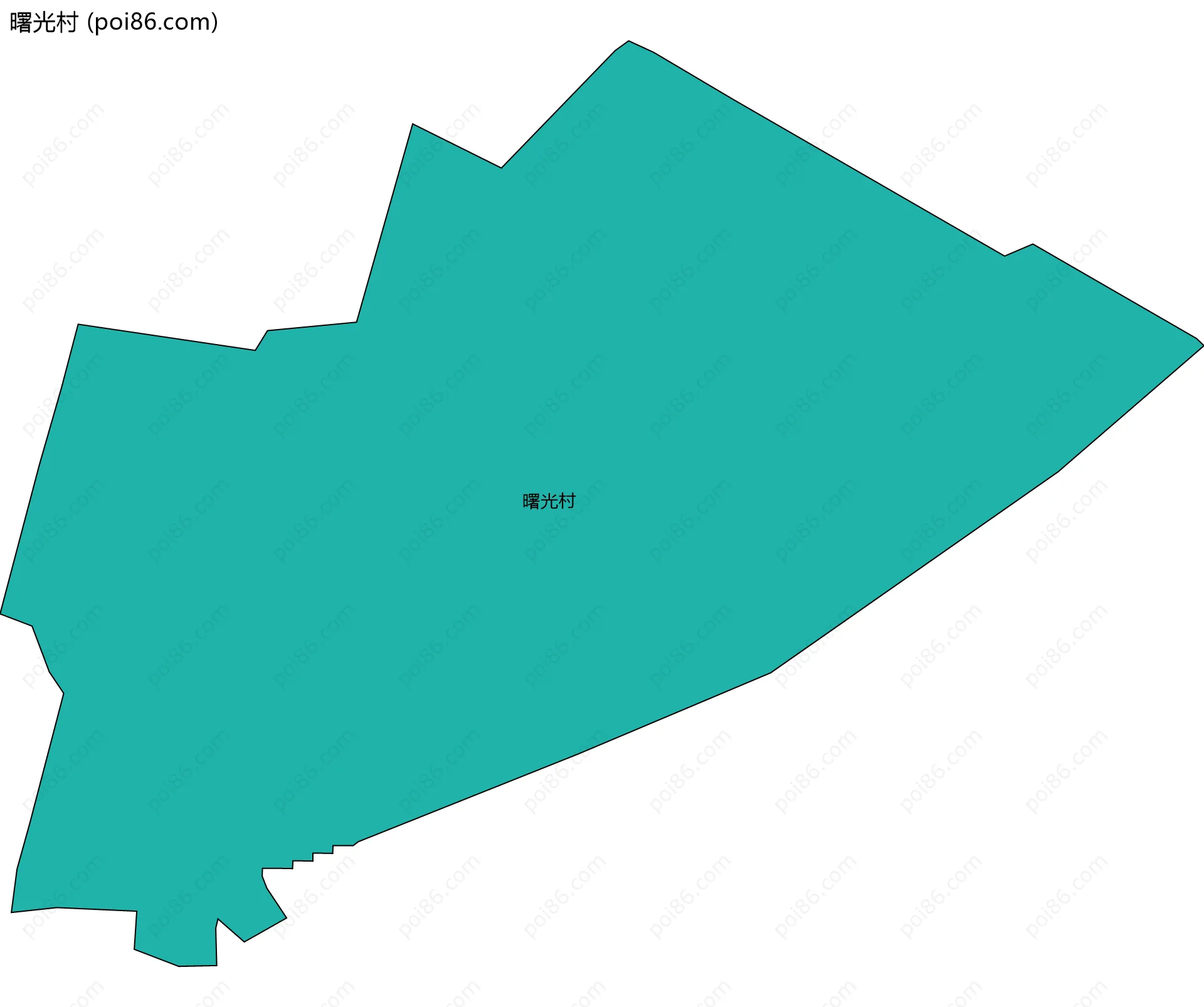 曙光村边界地图