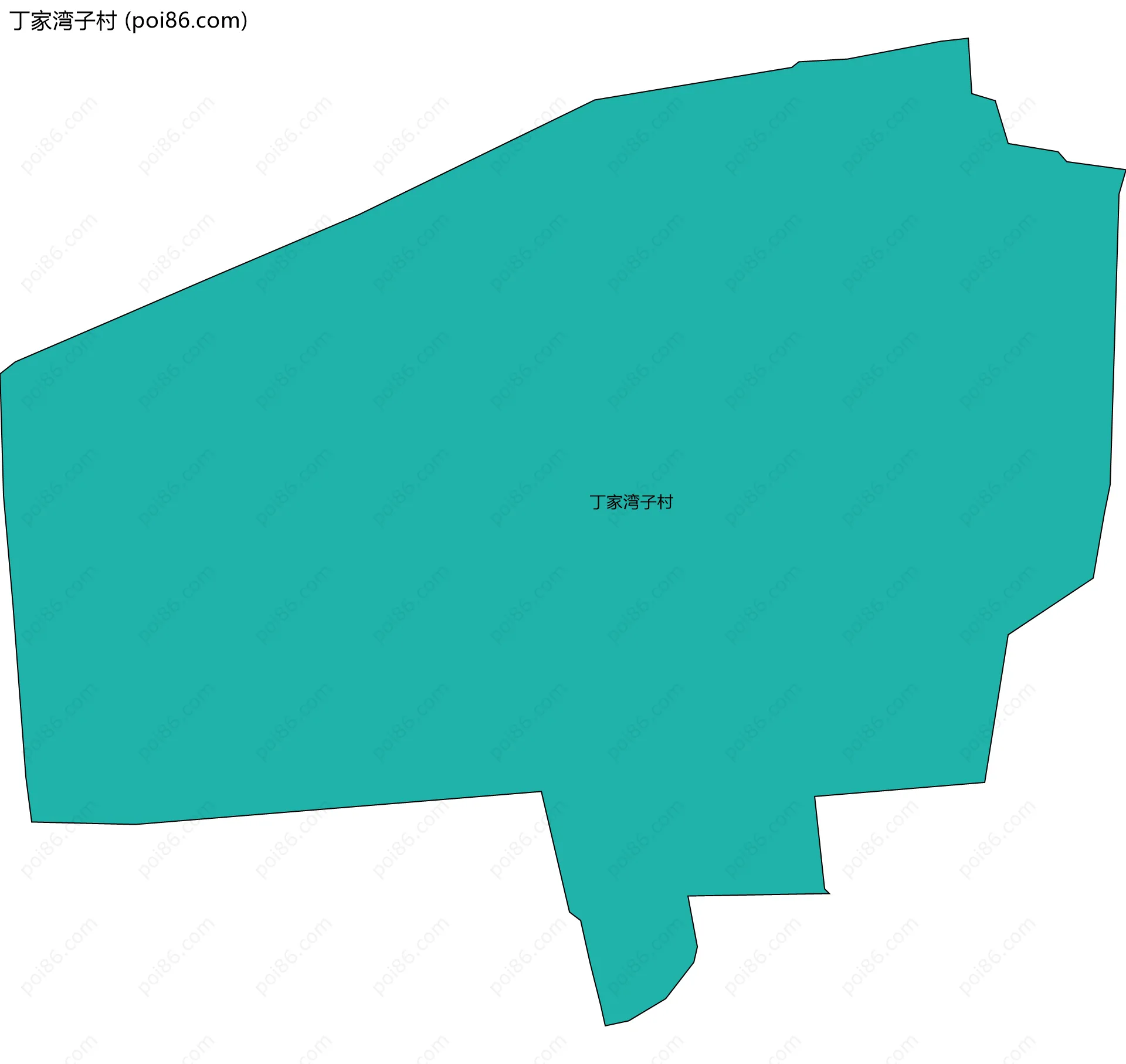 丁家湾子村边界地图