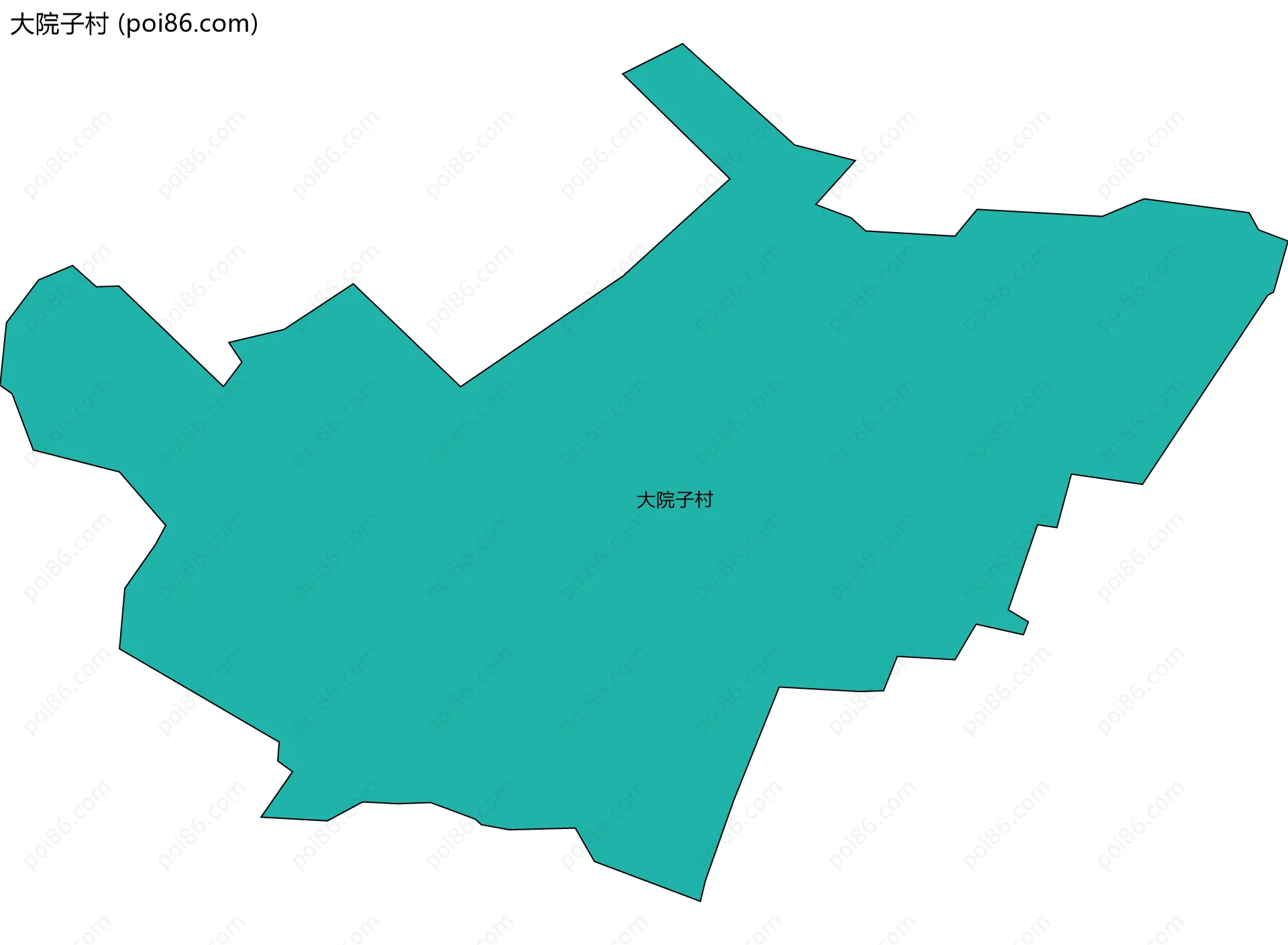 大院子村边界地图