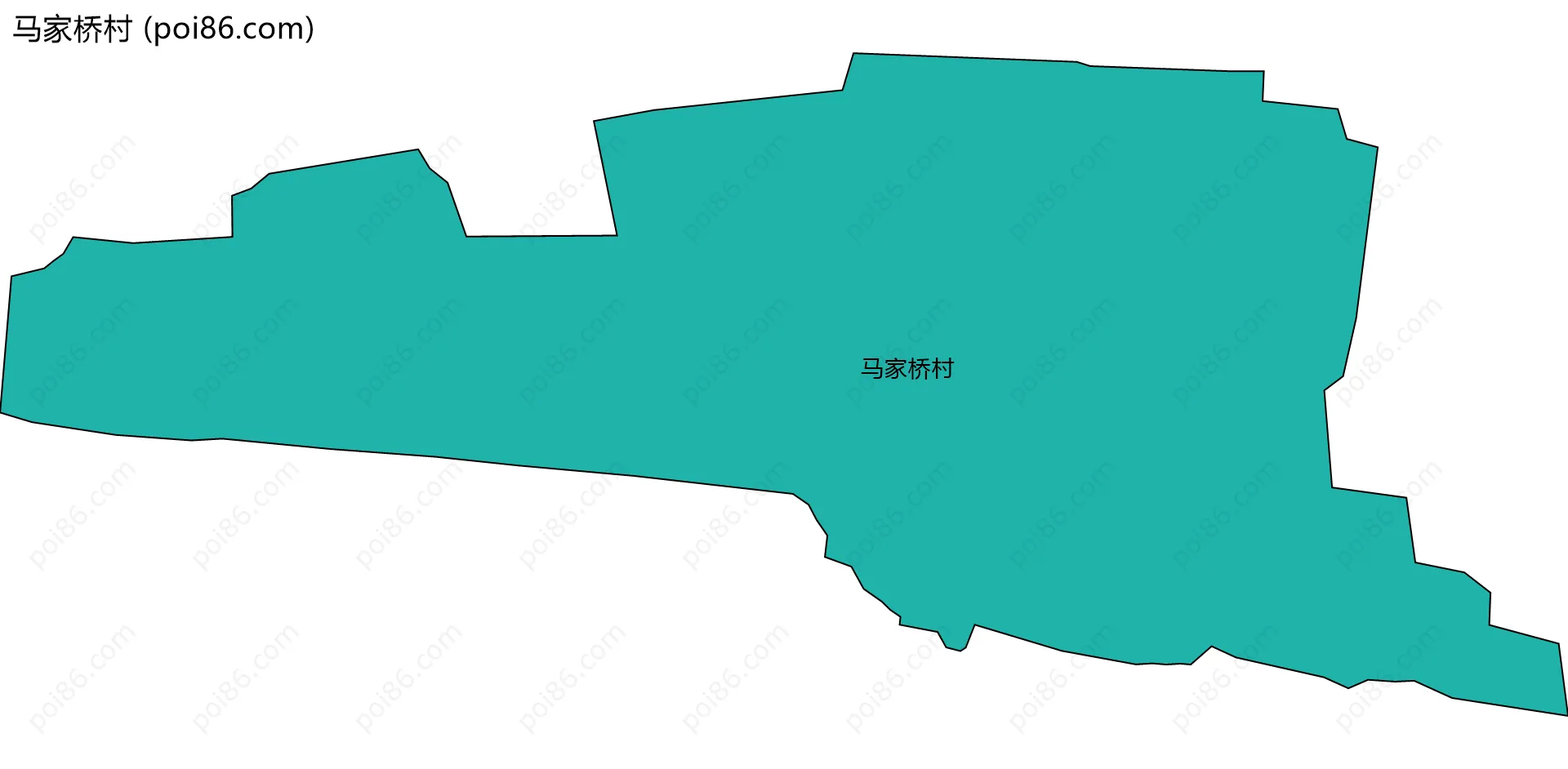 马家桥村边界地图
