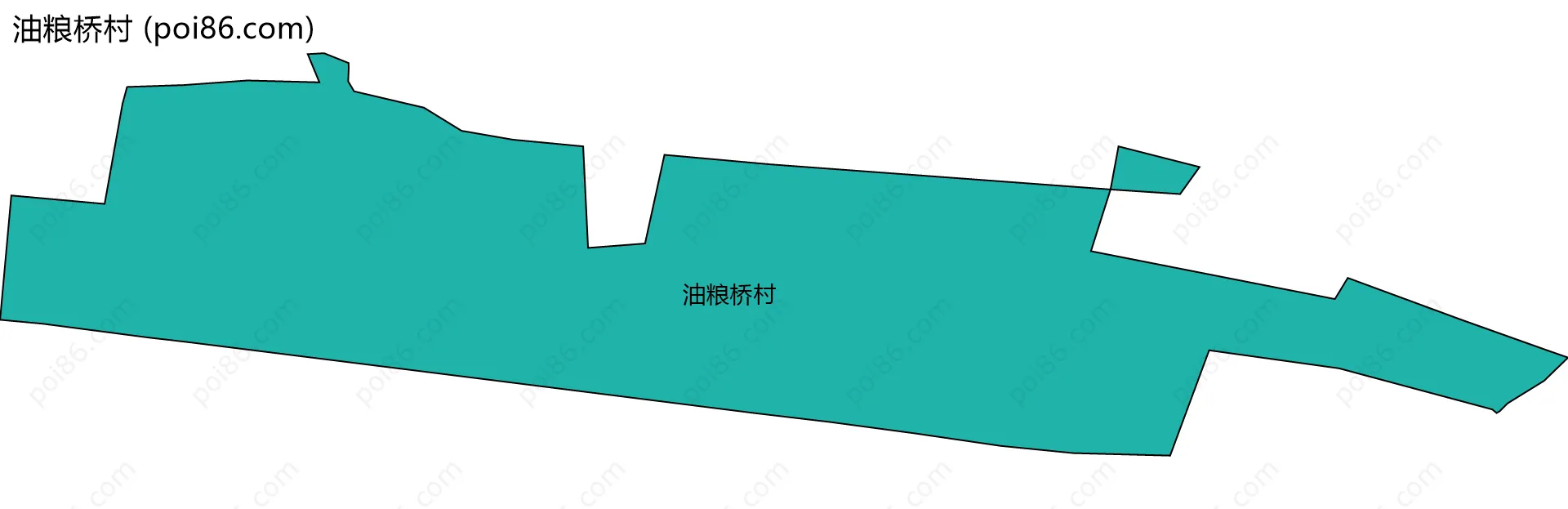 油粮桥村边界地图