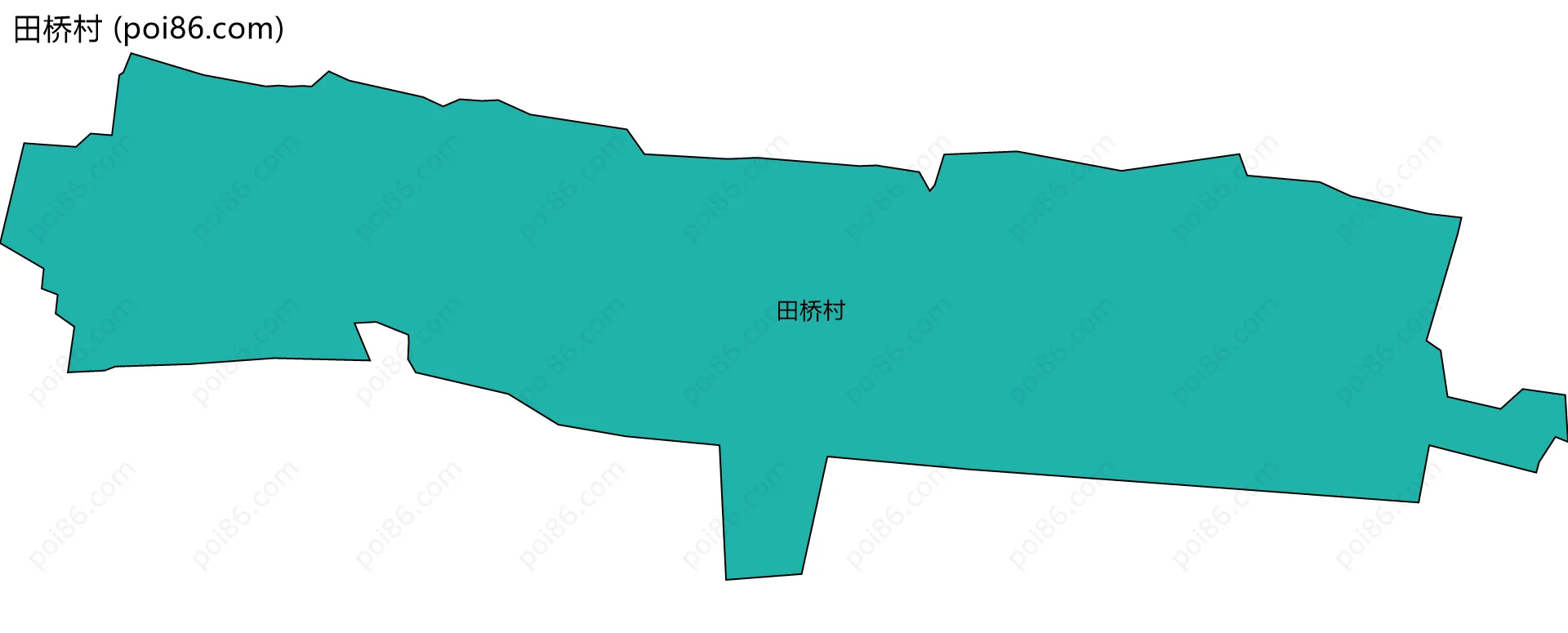 田桥村边界地图