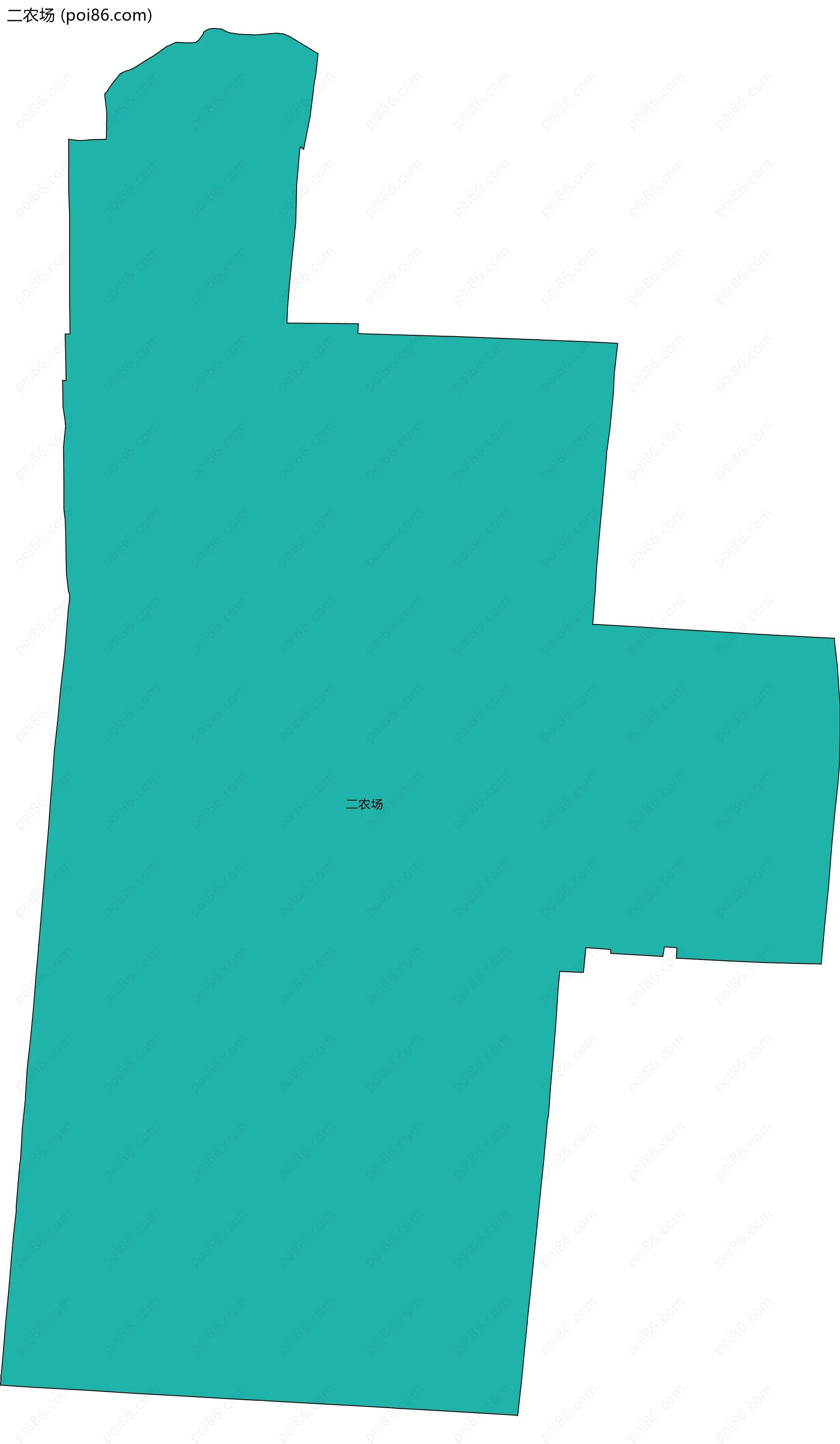 二农场边界地图